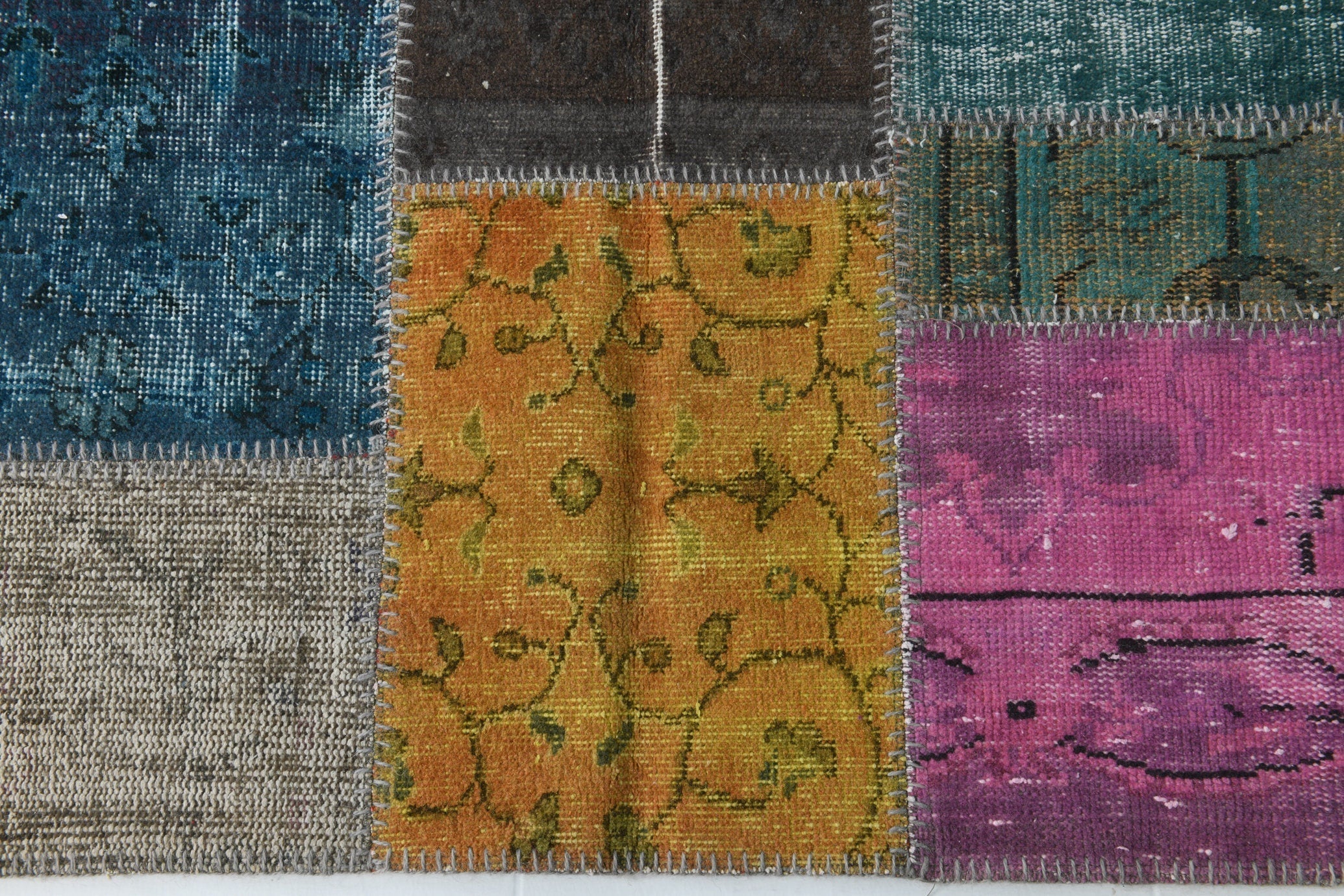 Turkish Vintage Patchwork Rug 9’11’ x 7’0’