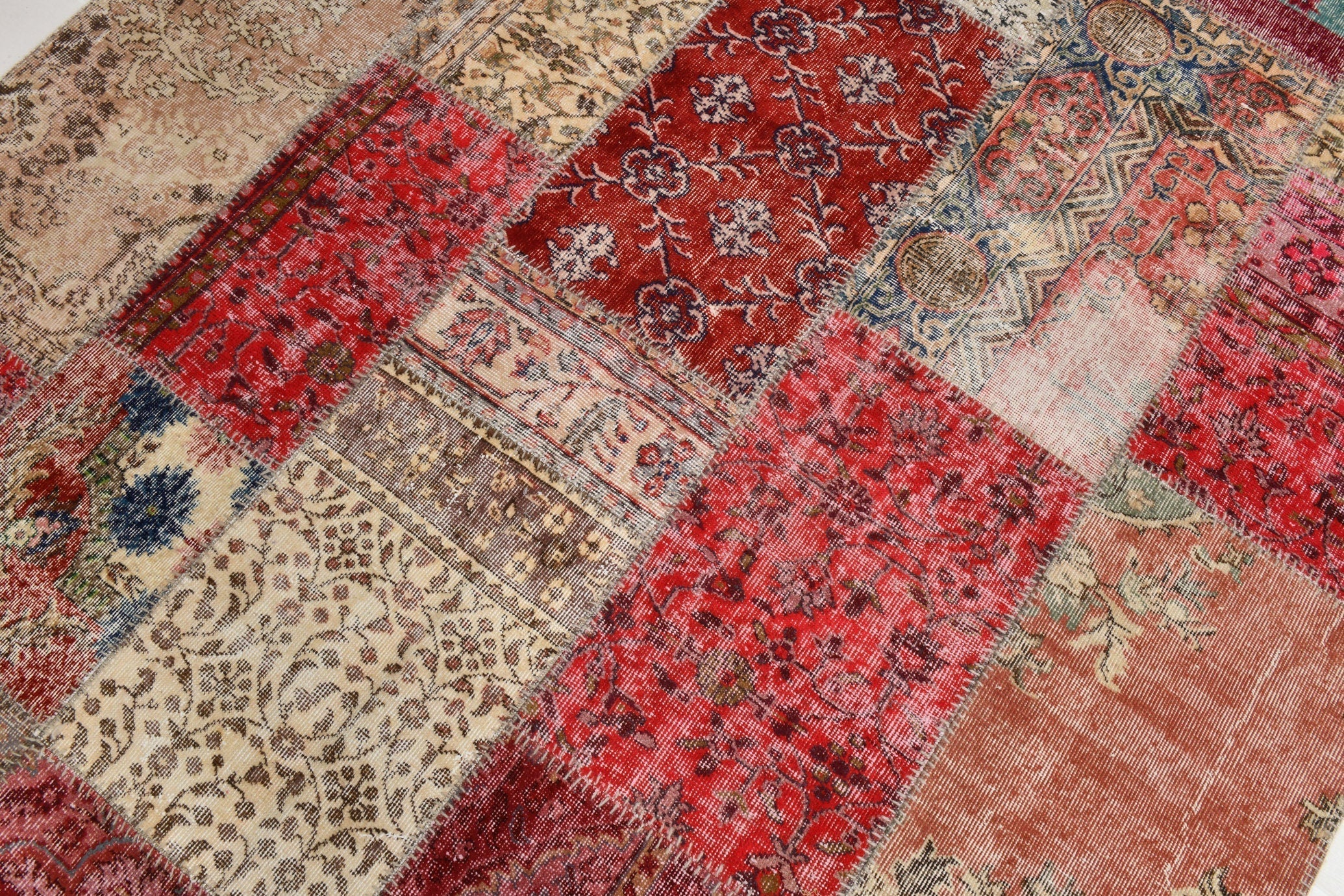 Turkish Vintage Patchwork Rug 9’11’ x 7’0’
