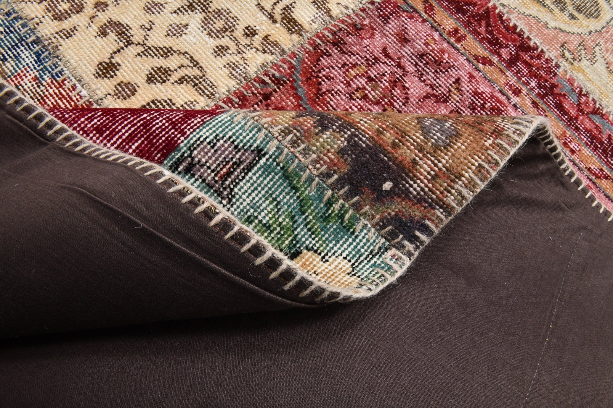 Turkish Vintage Patchwork Rug 9’11’ x 7’0’