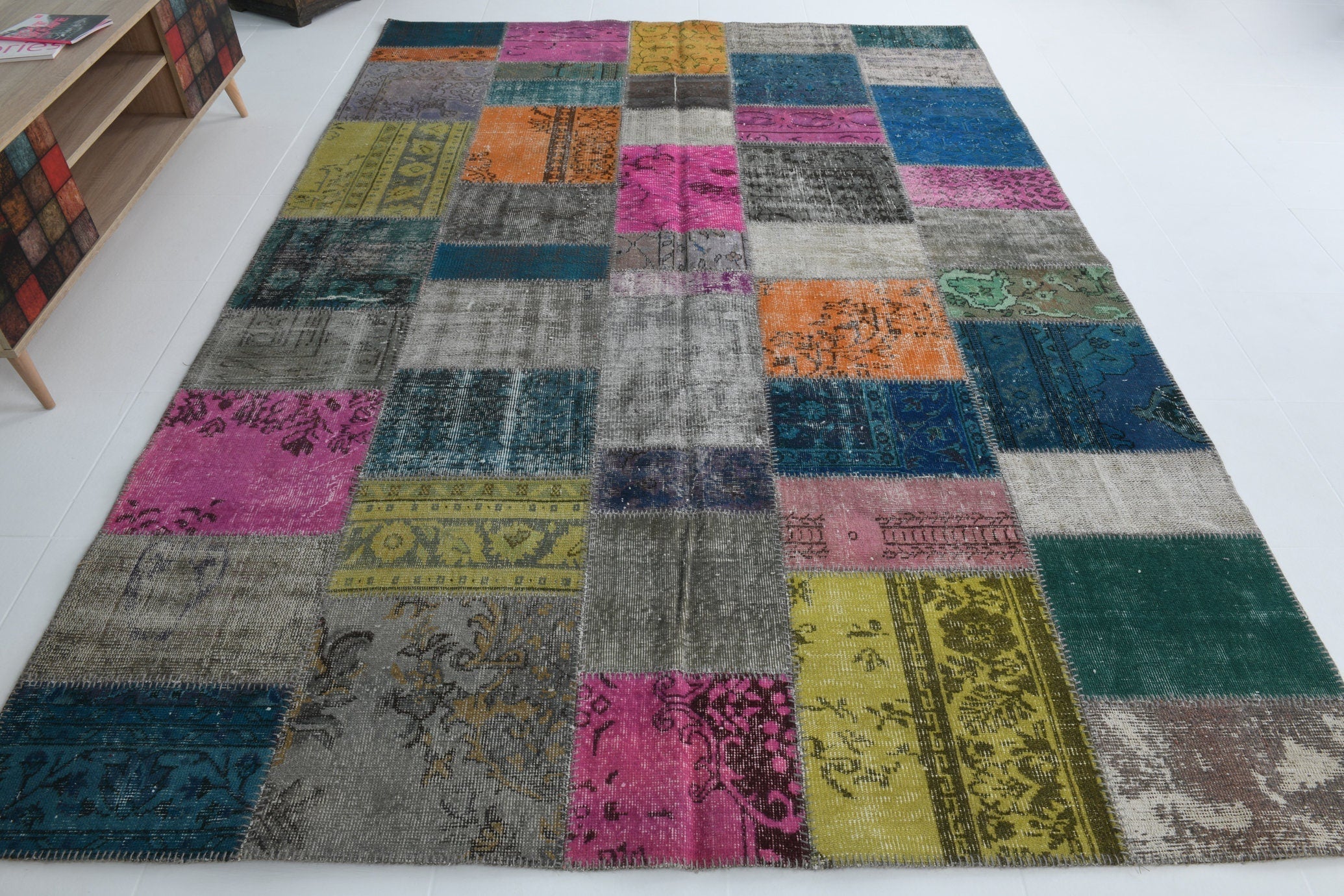 Turkish Vintage Patchwork Rug 9’11’ x 7’0’