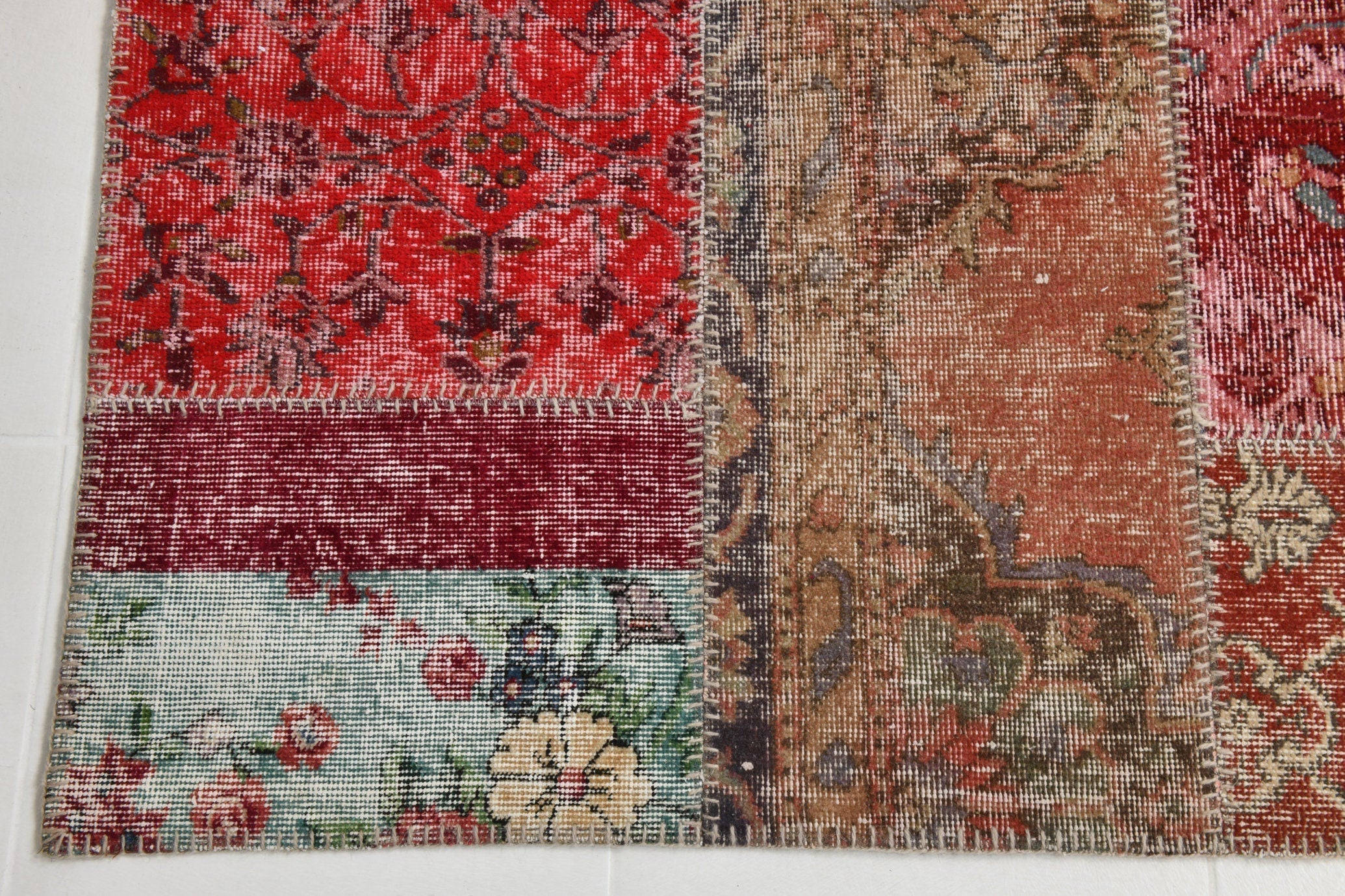 Turkish Vintage Patchwork Rug 9’11’ x 7’0’
