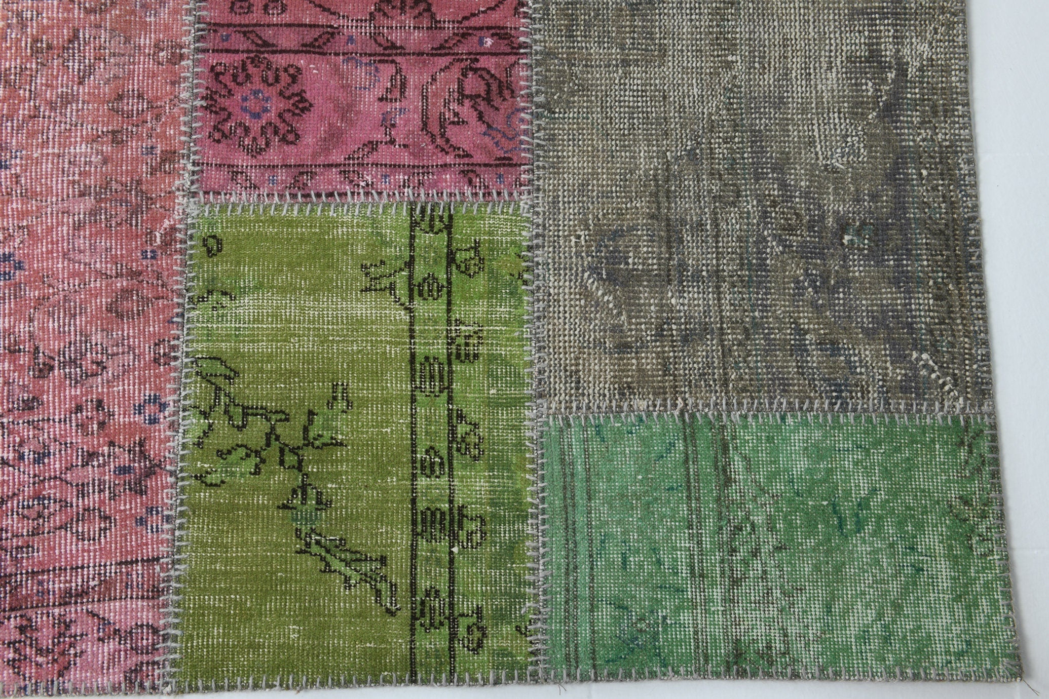 Turkish Vintage Patchwork Rug 9’11’ x 7’1’
