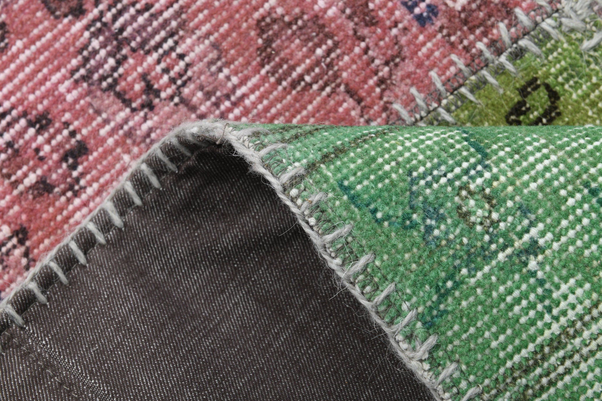 Turkish Vintage Patchwork Rug 9’11’ x 7’1’