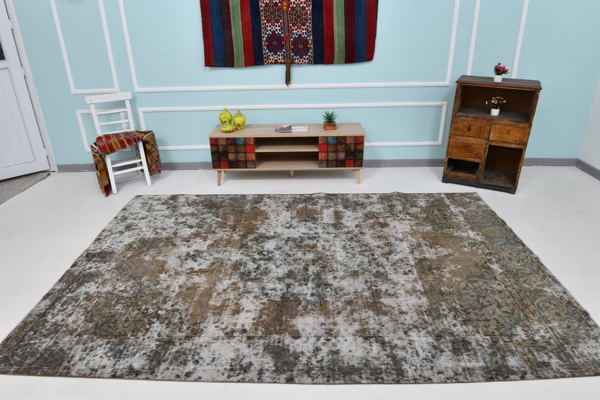 Turkish Vintage Rug 10’2’ x 6’9’