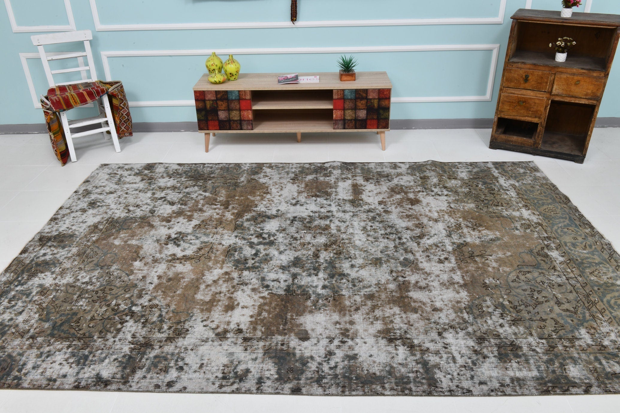 Turkish Vintage Rug 10’2’ x 6’9’