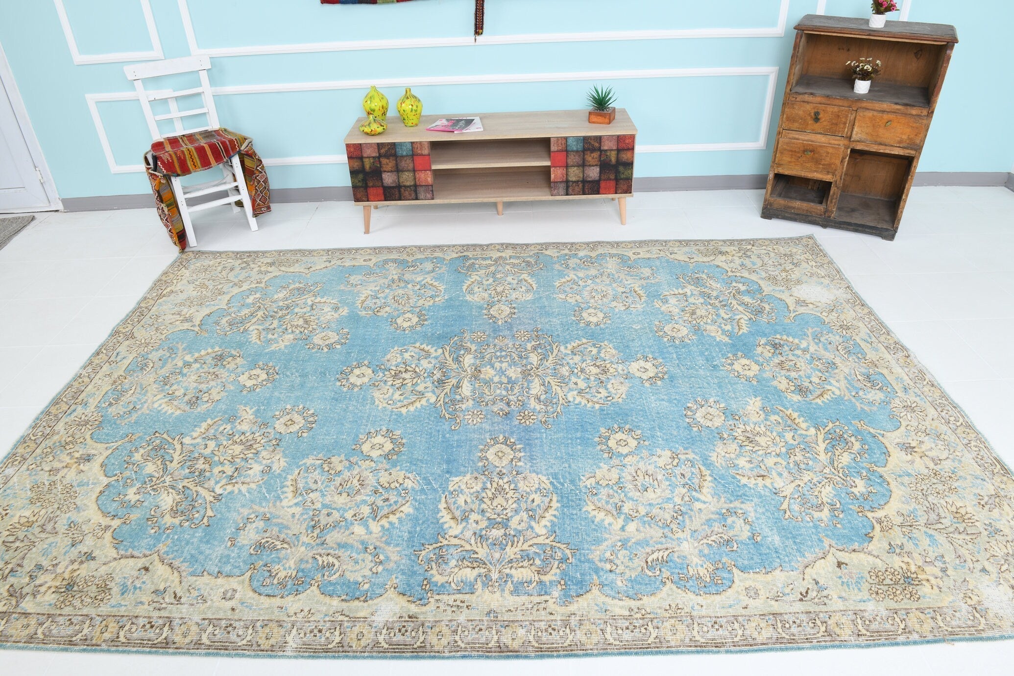 Turkish Vintage Rug 10’4’ x 7’3’
