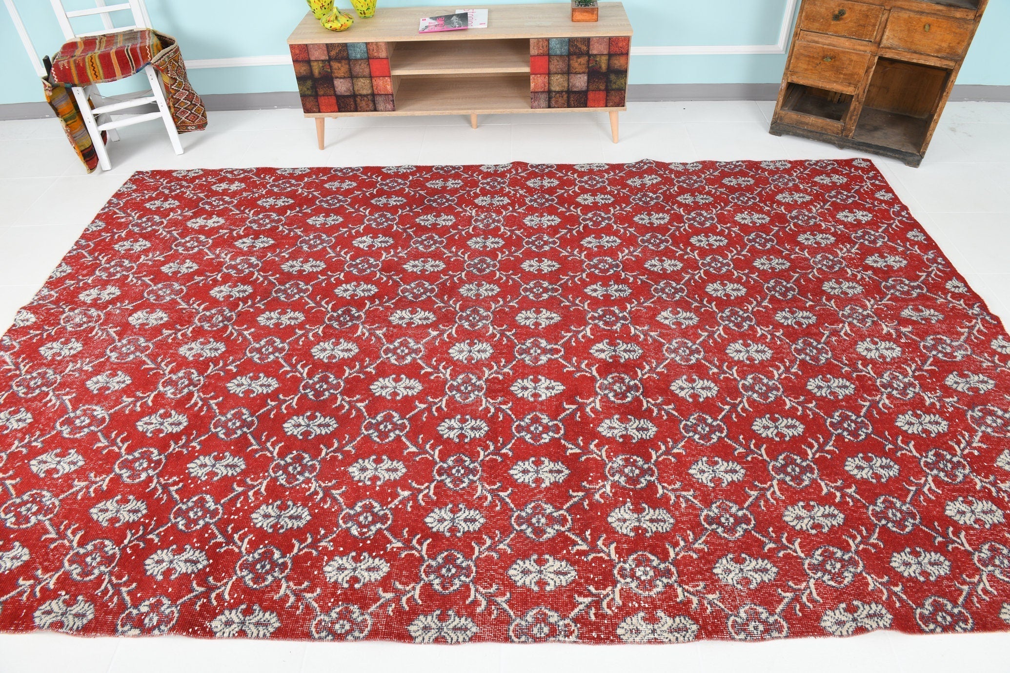Turkish Vintage Rug 10’6’ x 6’9’