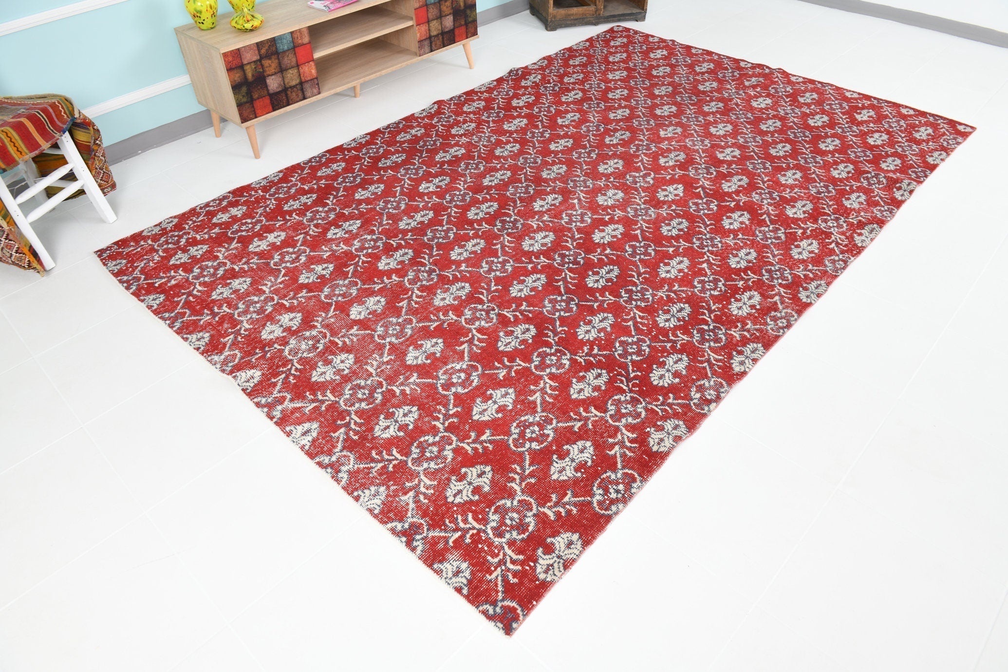 Turkish Vintage Rug 10’6’ x 6’9’
