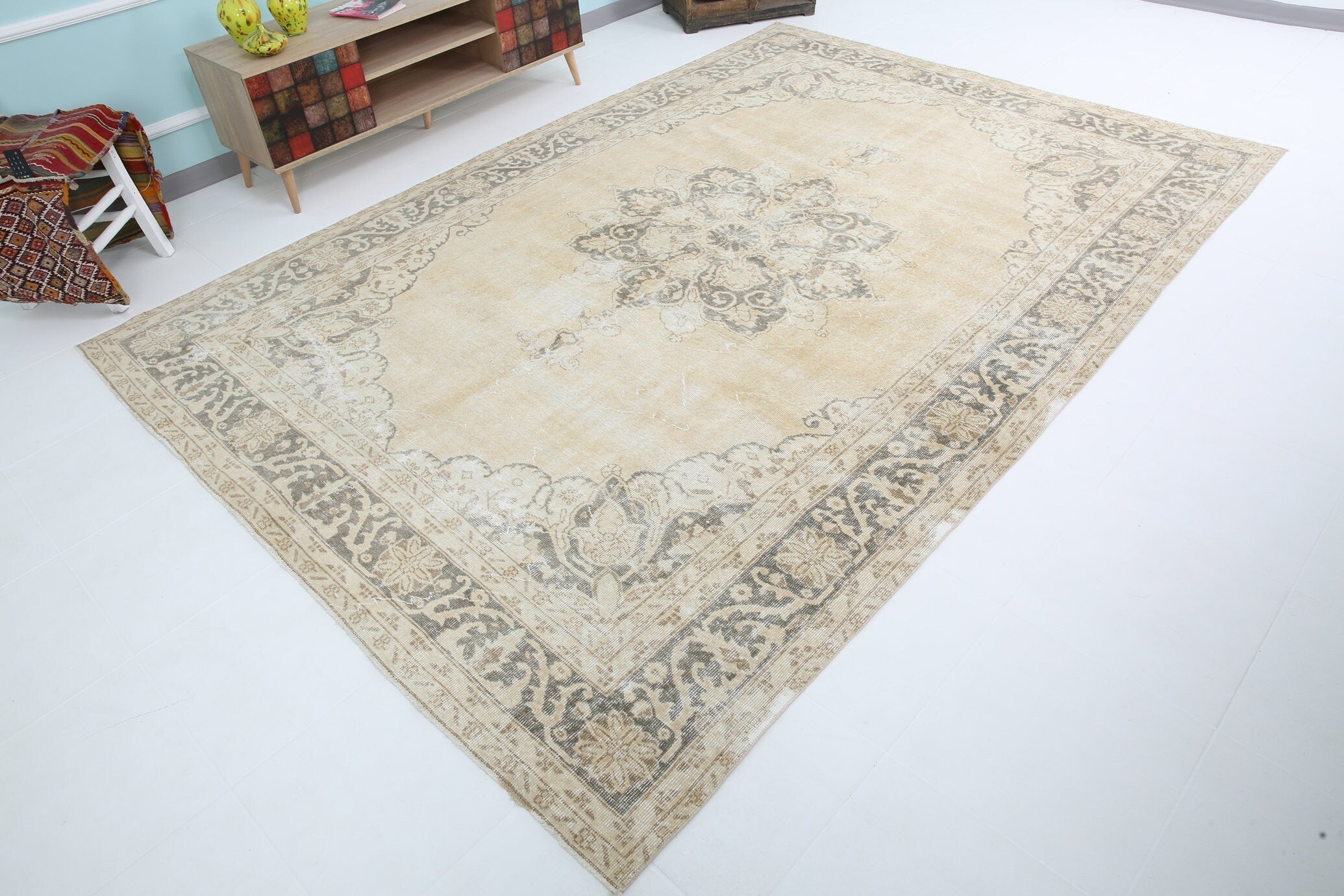 Turkish Vintage Rug 10’7’ x 7’4’