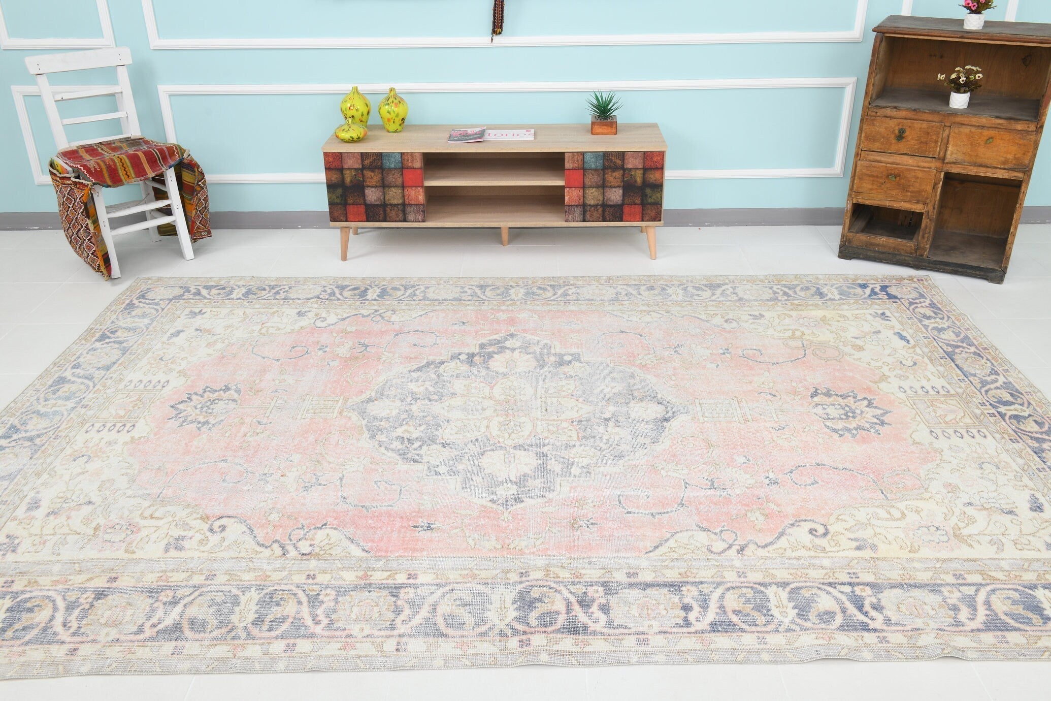 Turkish Vintage Rug 10’8’ x 7’1’