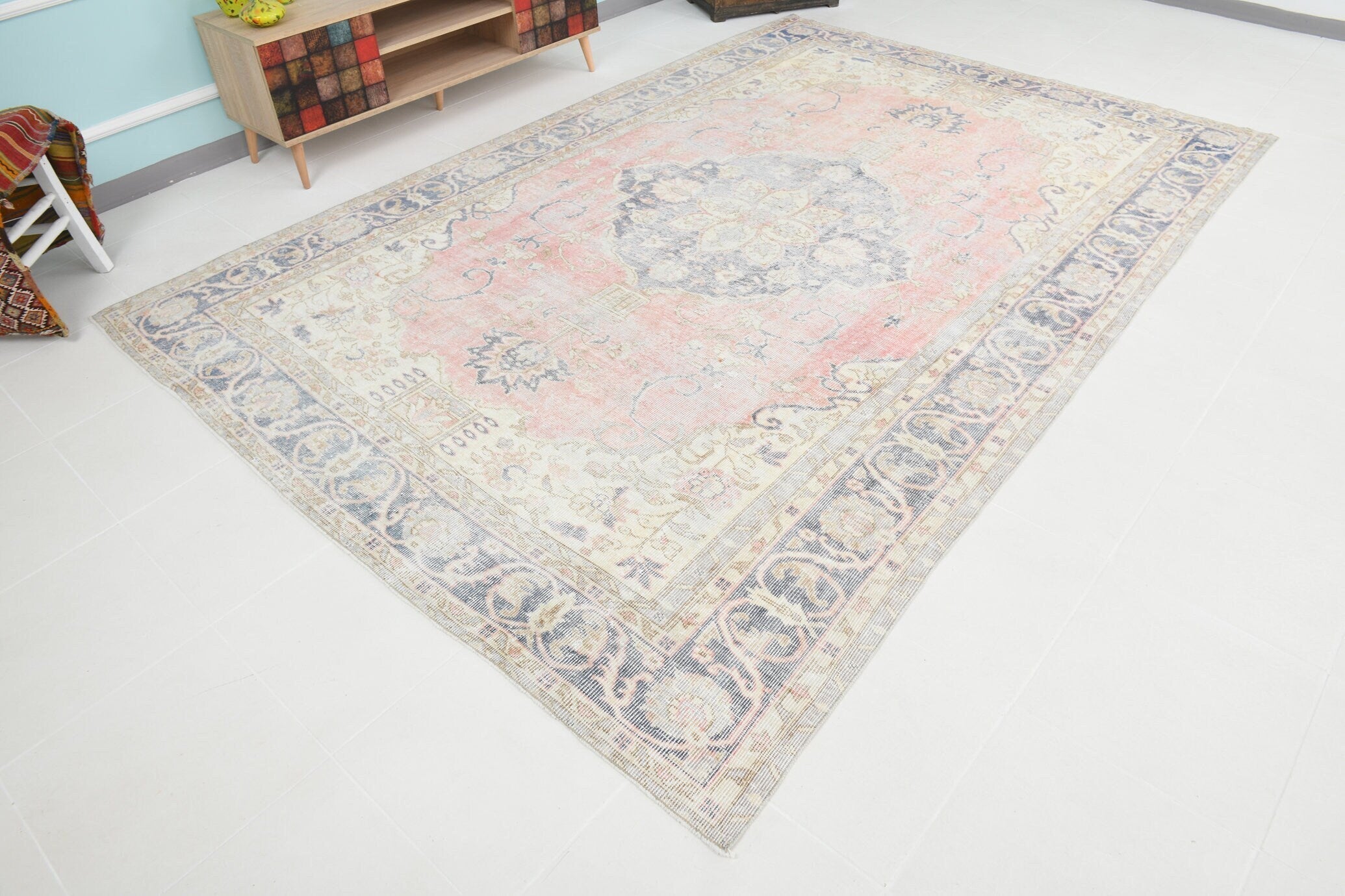 Turkish Vintage Rug 10’8’ x 7’1’