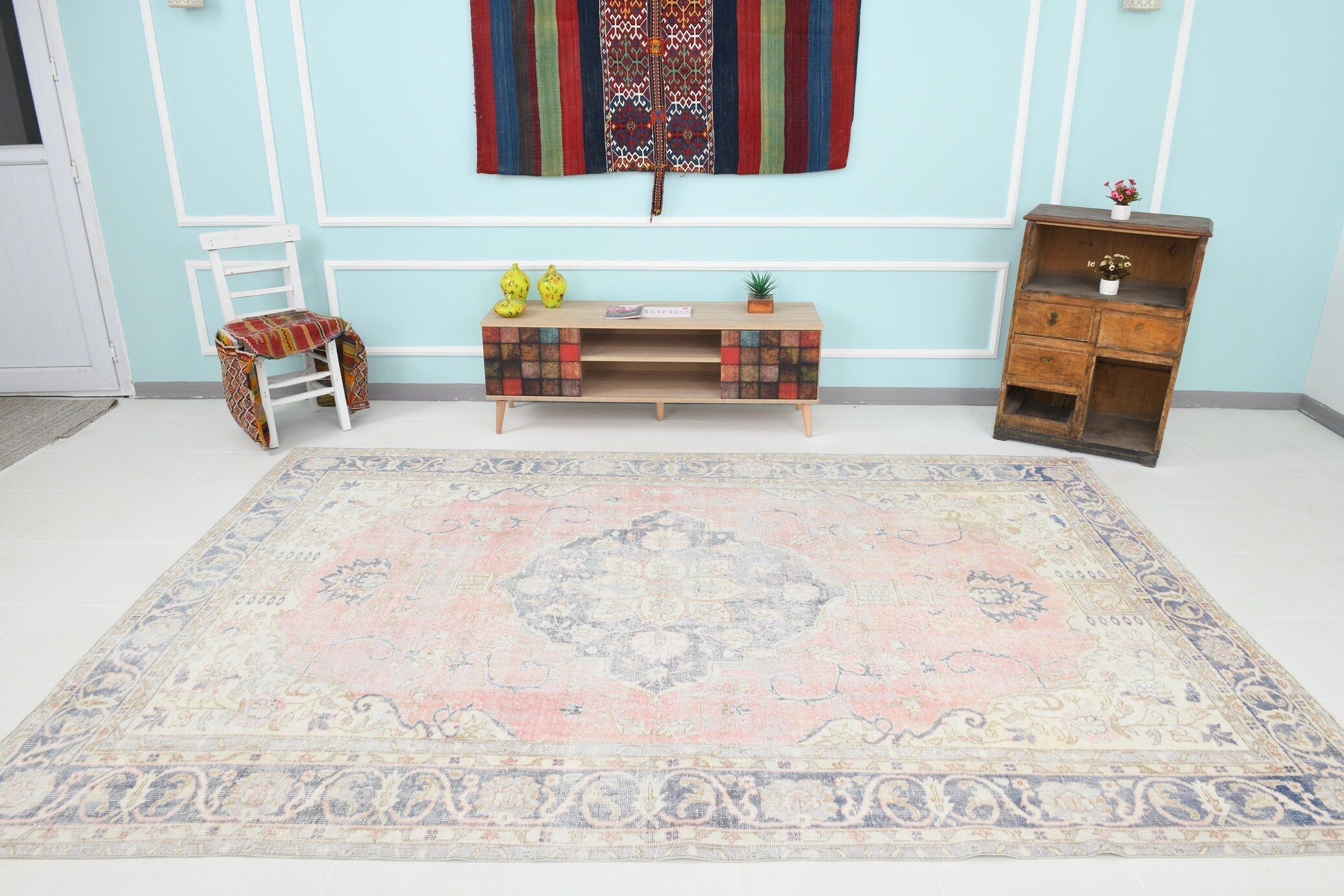 Turkish Vintage Rug 10’8’ x 7’1’
