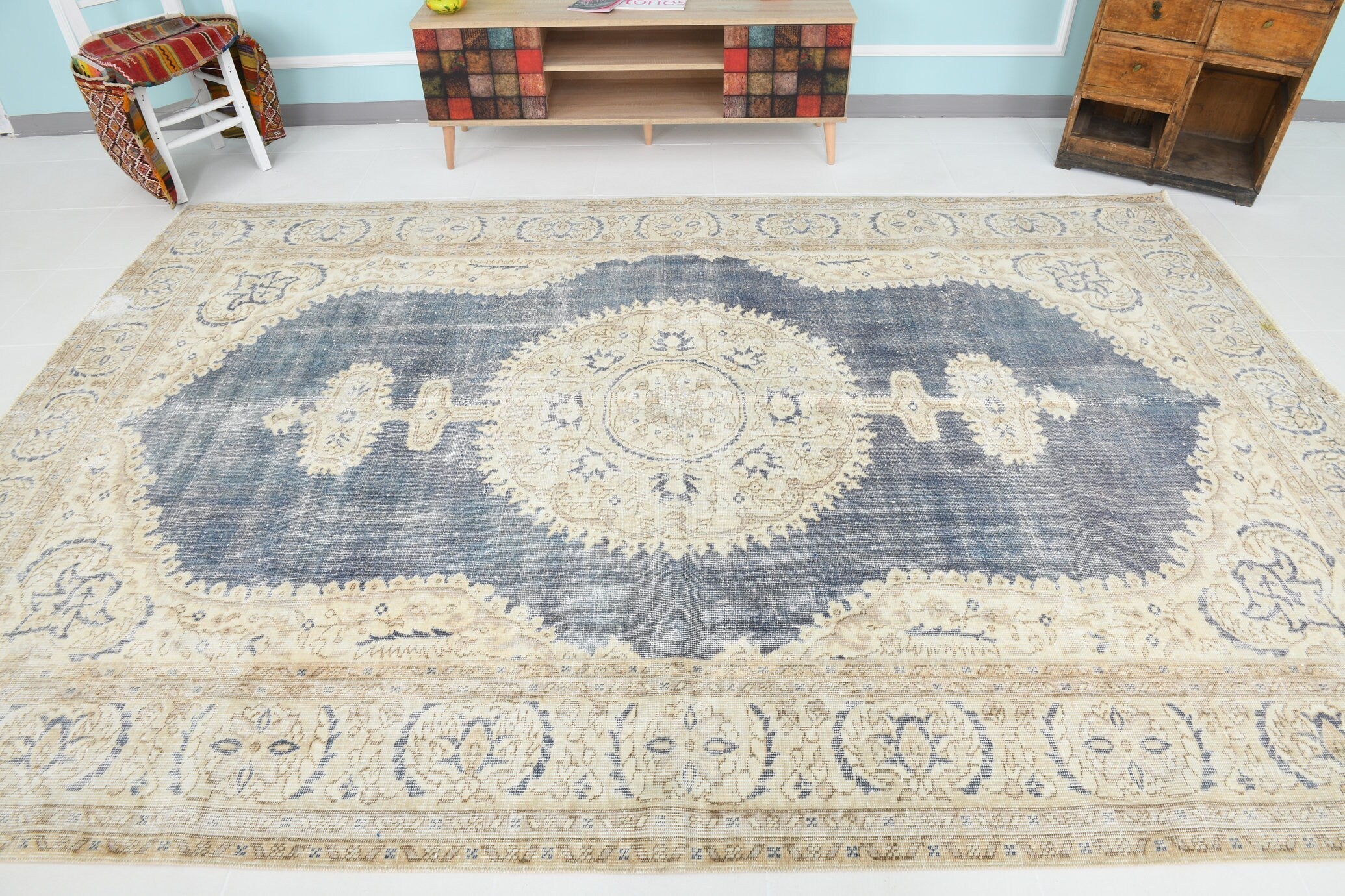 Turkish Vintage Rug 10’9’ x 7’2’