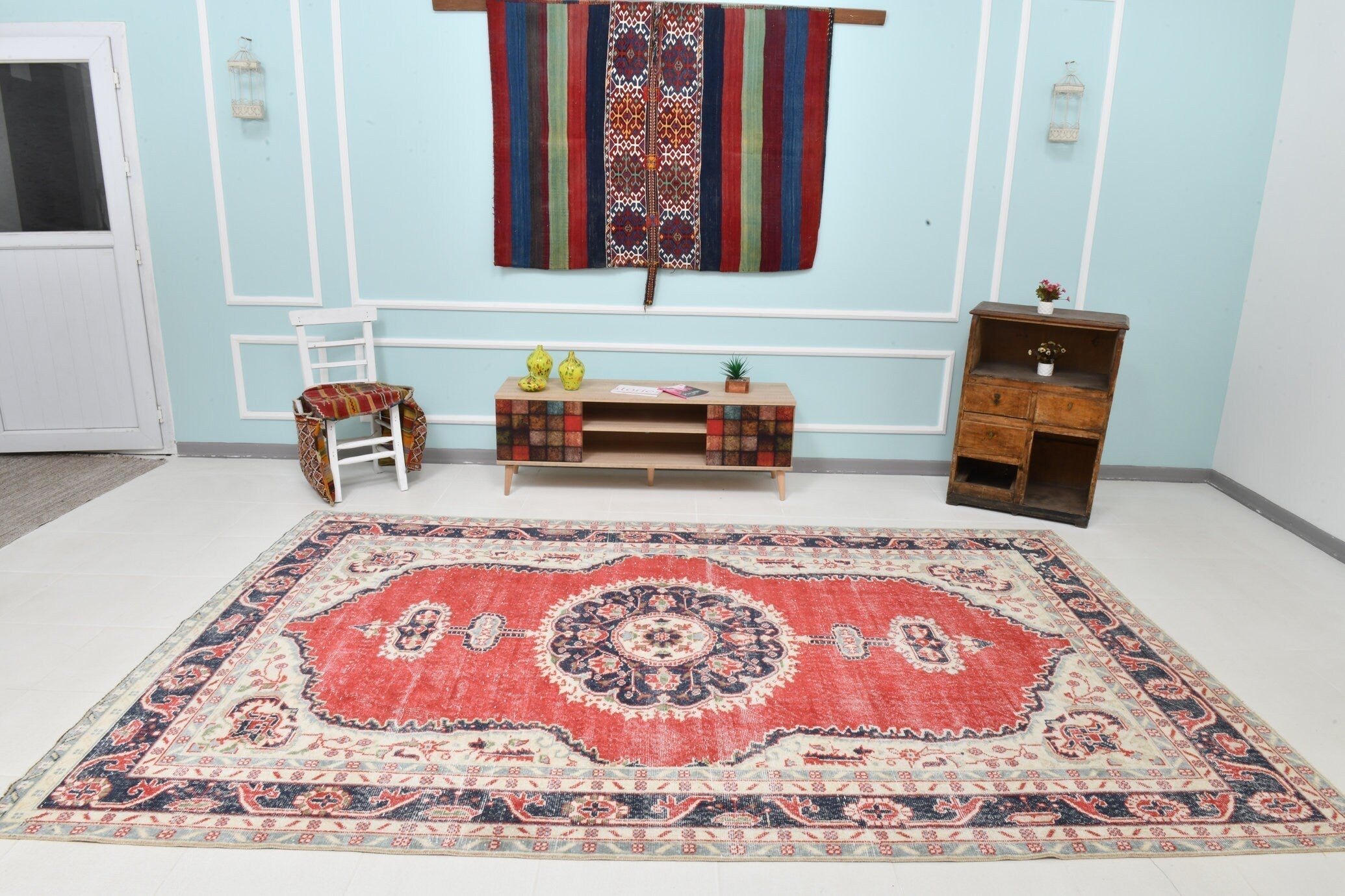 Turkish Vintage Rug 11’1’ x 6’11’