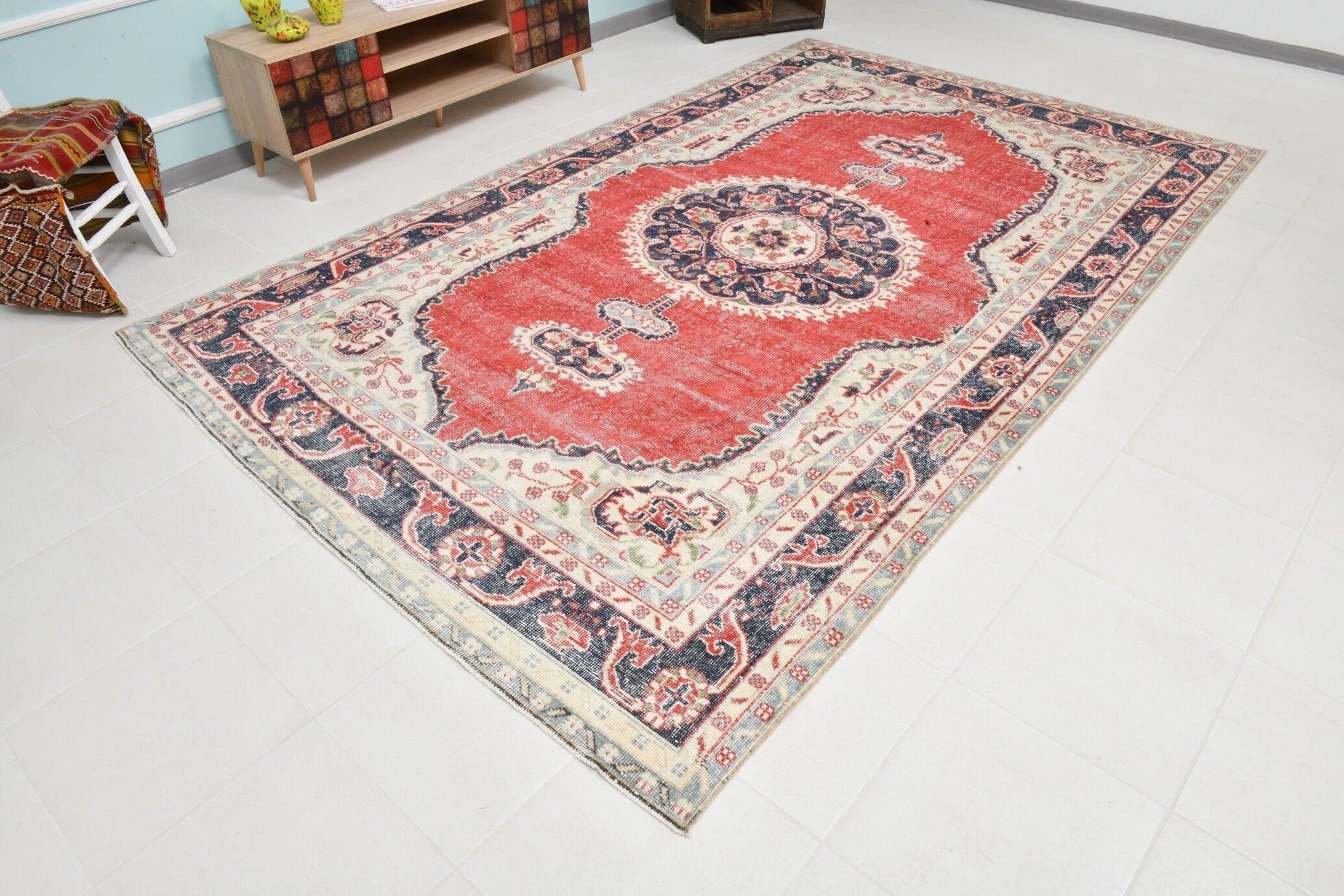Turkish Vintage Rug 11’1’ x 6’11’