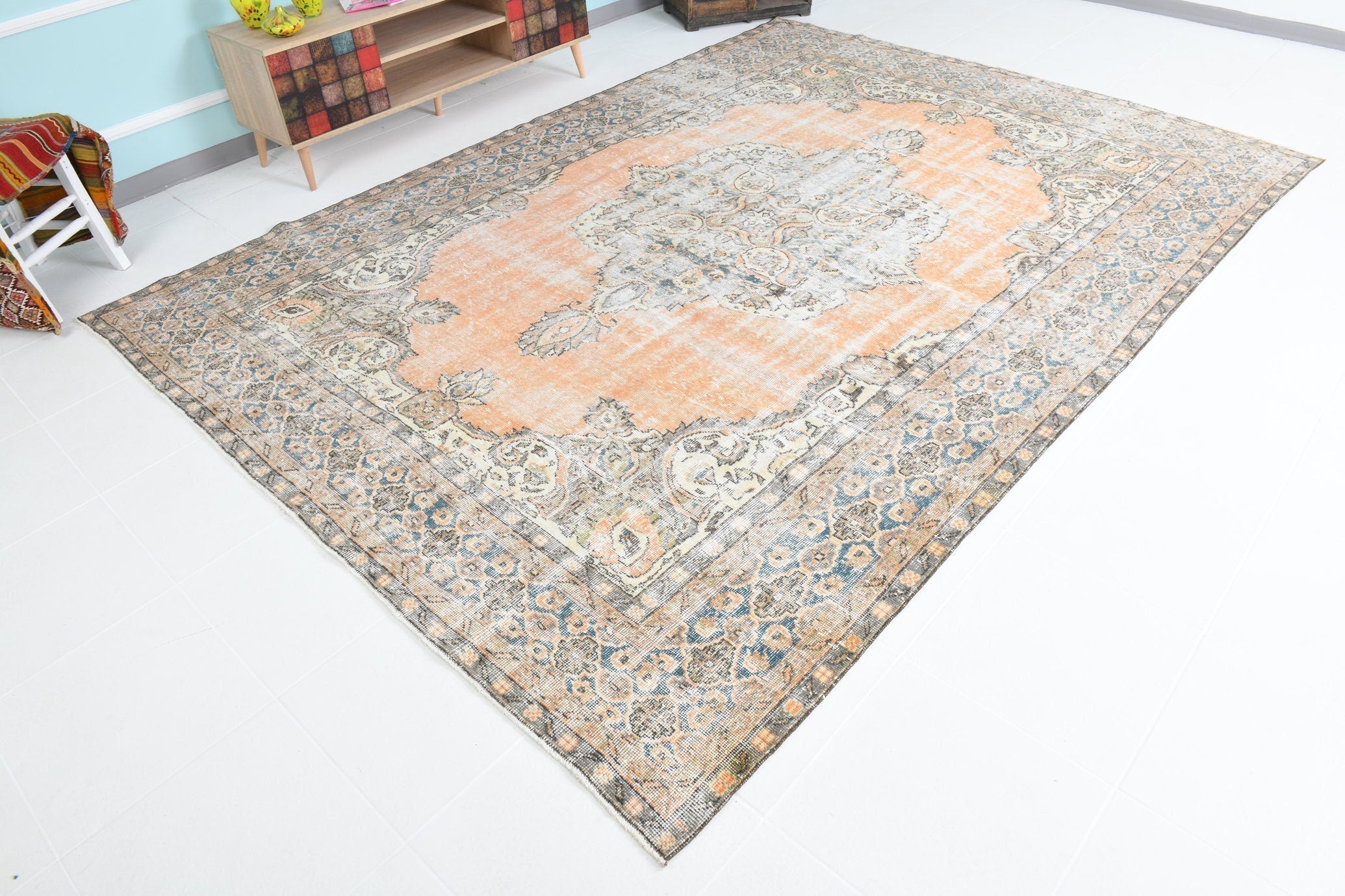 Turkish Vintage Rug 11’1’ x 7’11’