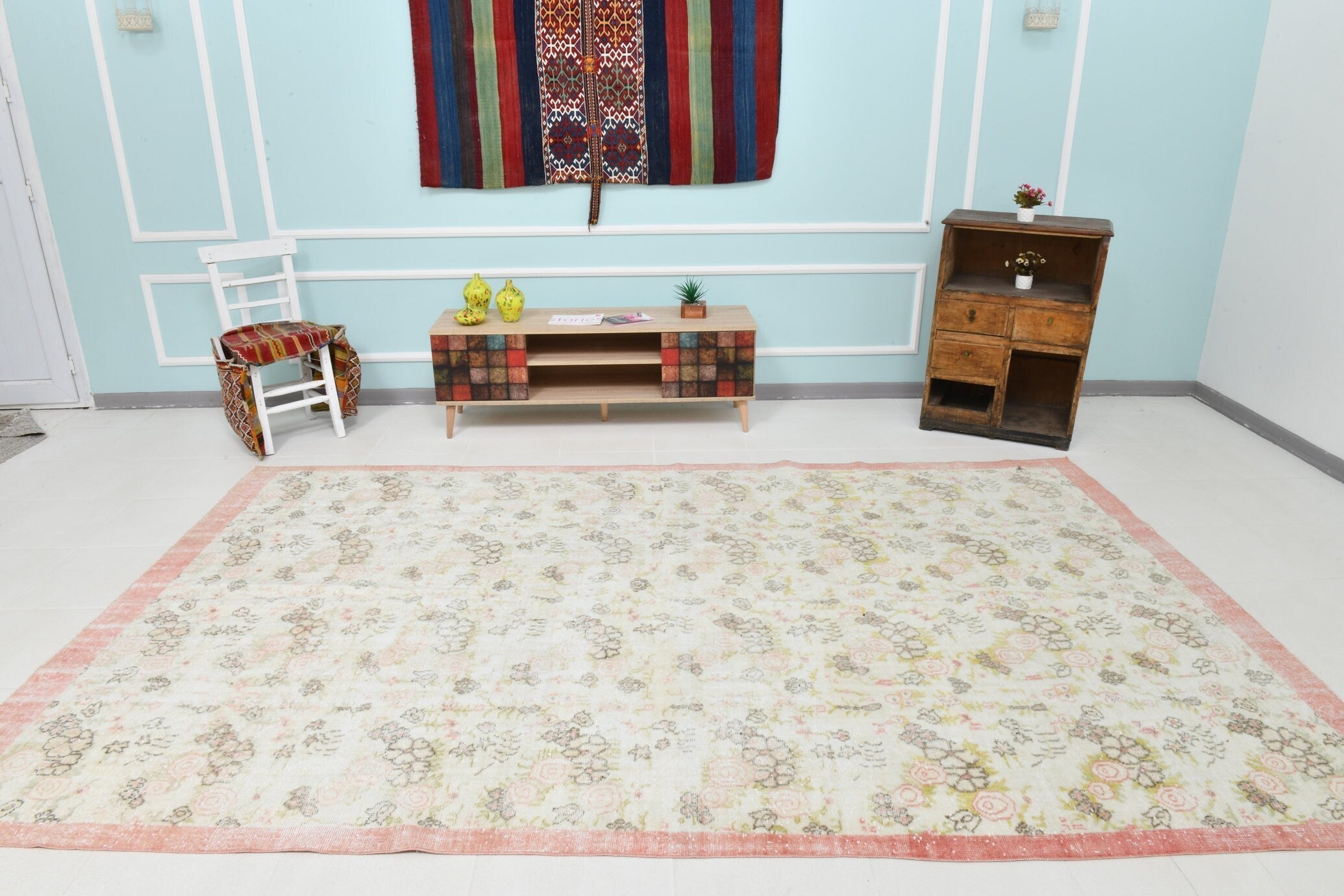 Turkish Vintage Rug 11’3’ x 6’10’