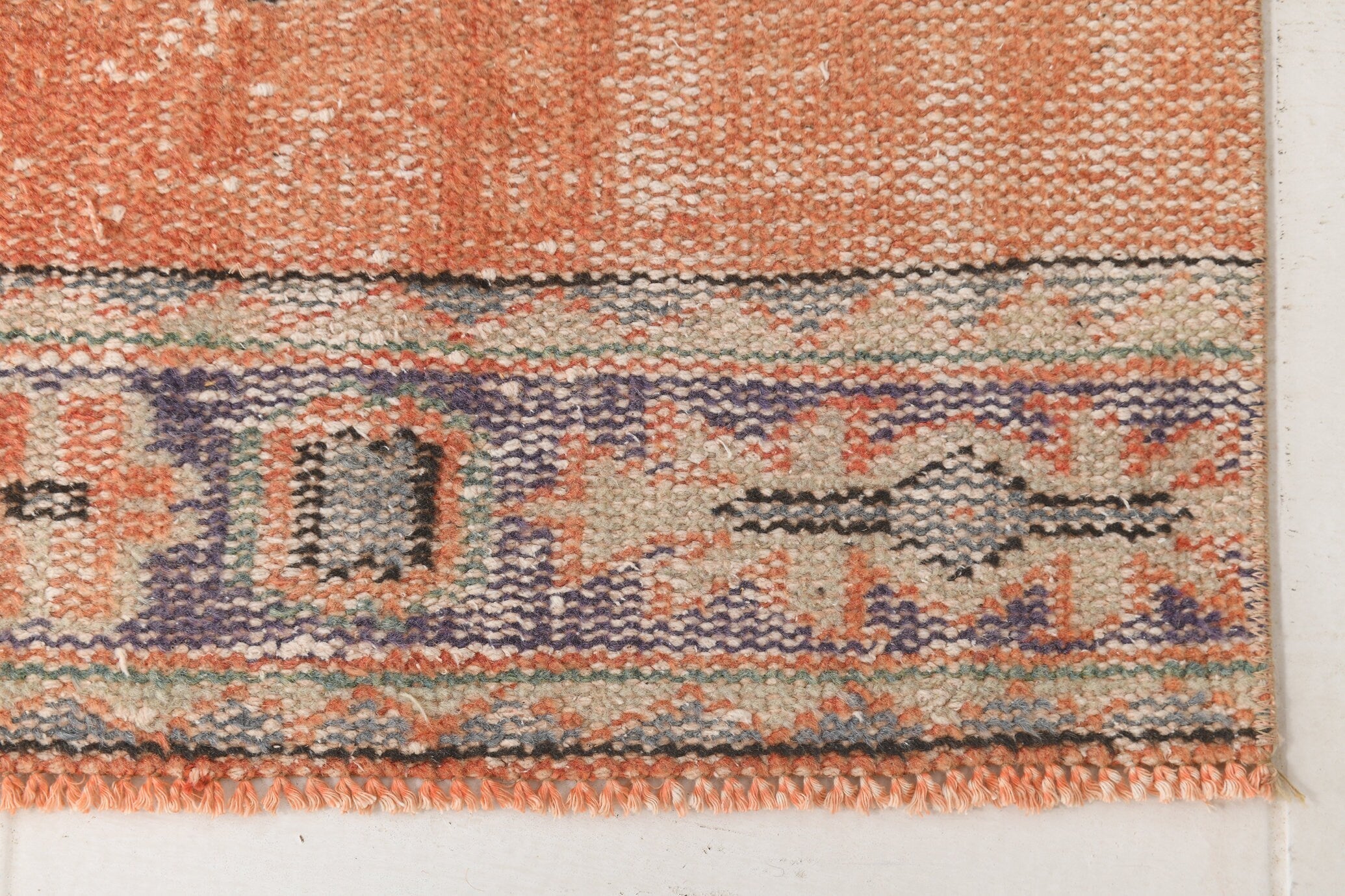 Turkish Vintage Rug  2'7" x 11'1" ft