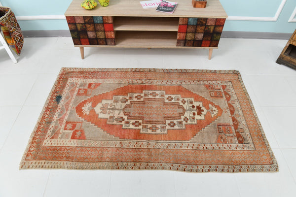 Turkish Vintage Rug 3’4’ x 5’9 Orange