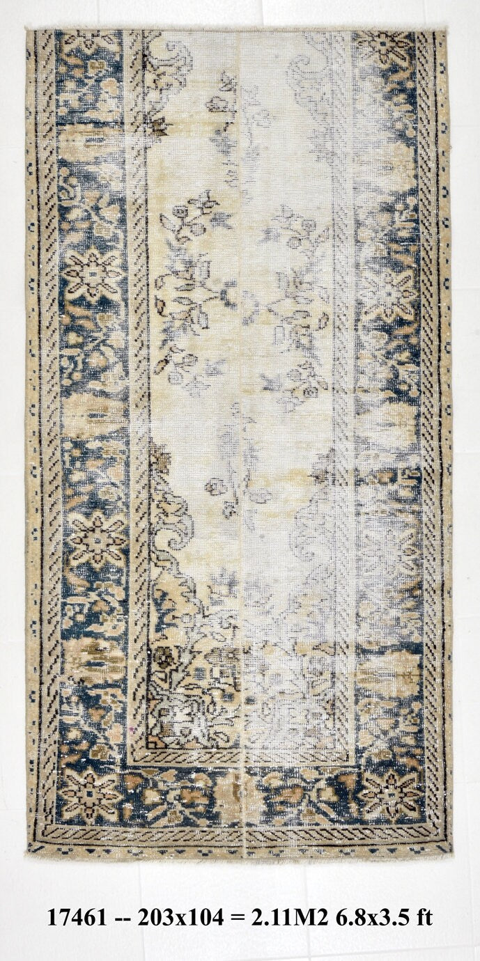 Turkish Vintage Rug 3’5’’ x 6’8’’ ft