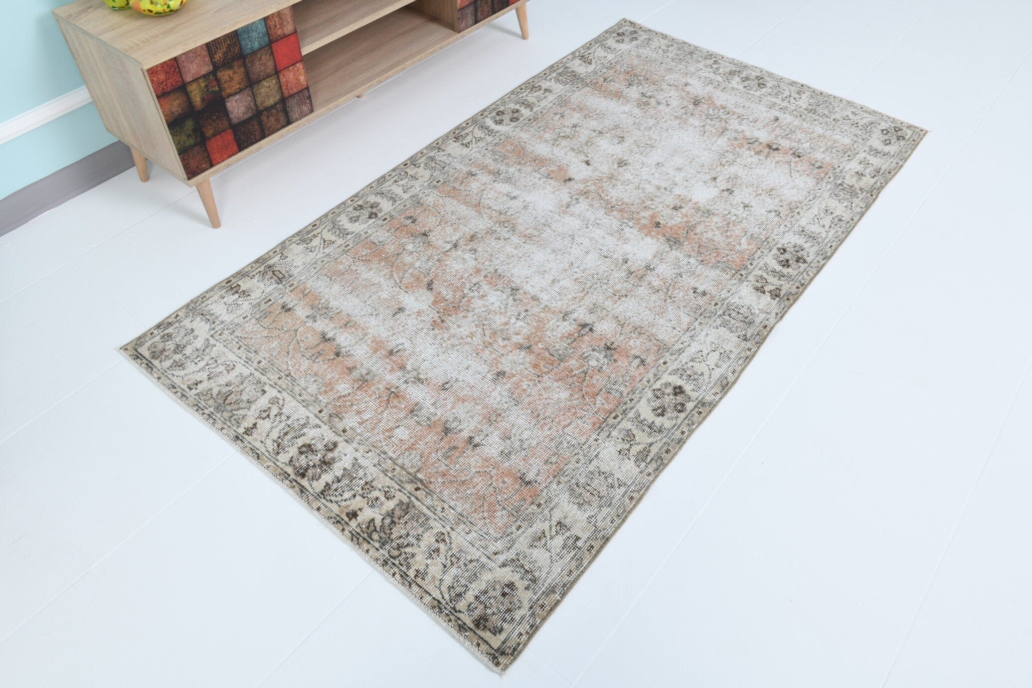 Turkish Vintage Rug 3’9’ x 6’11’