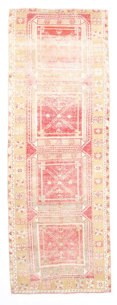 Turkish Vintage Runner Rug 4’0’’ x 11’1’’ ft