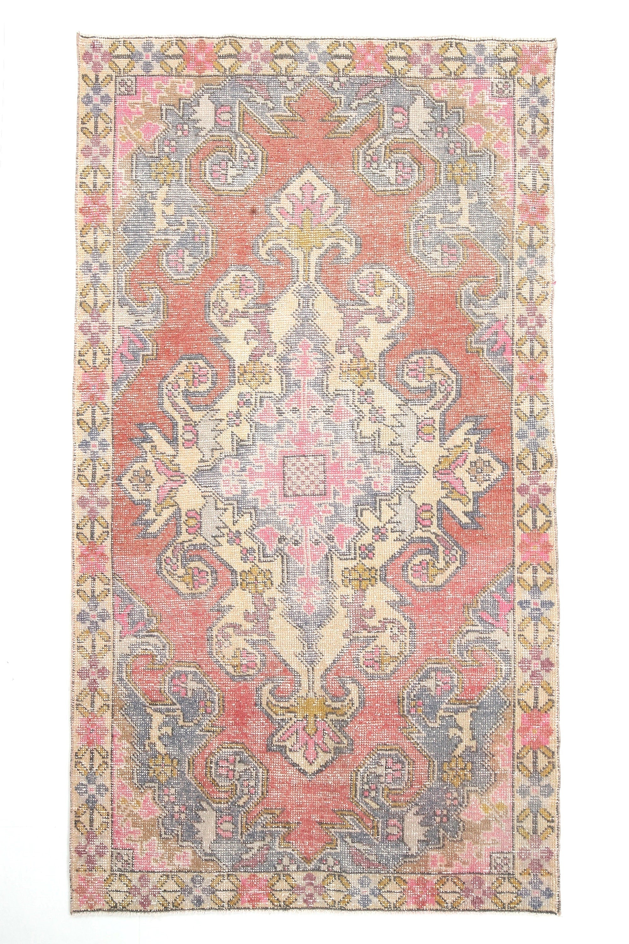 Turkish Vintage Rug  4'1" x 7'7" ft