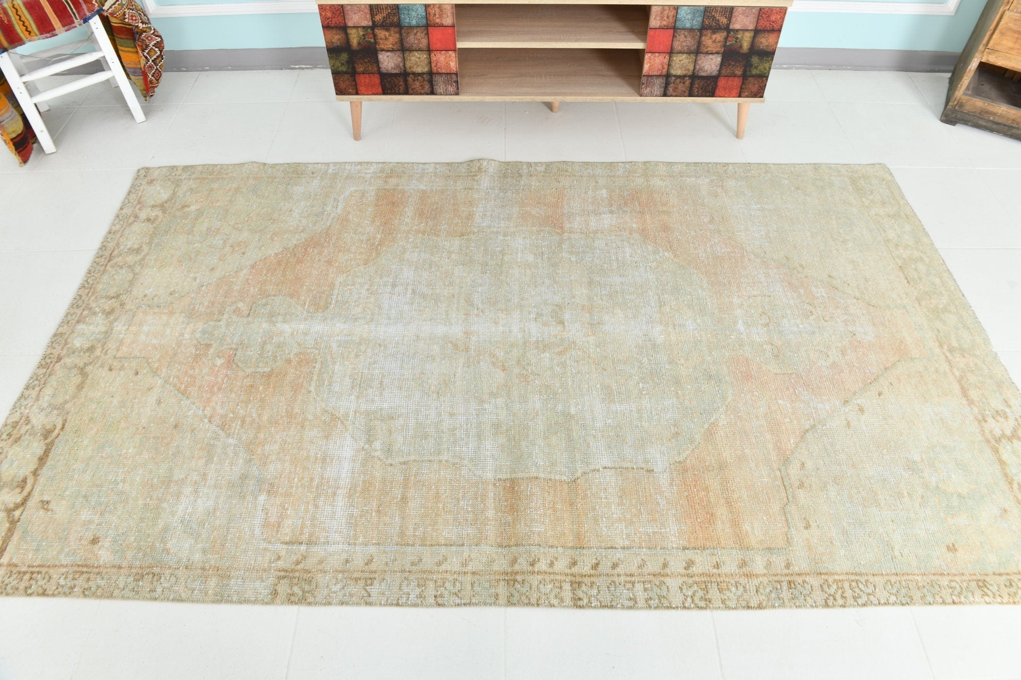 Turkish Vintage Rug 4’10’ x 8’2’