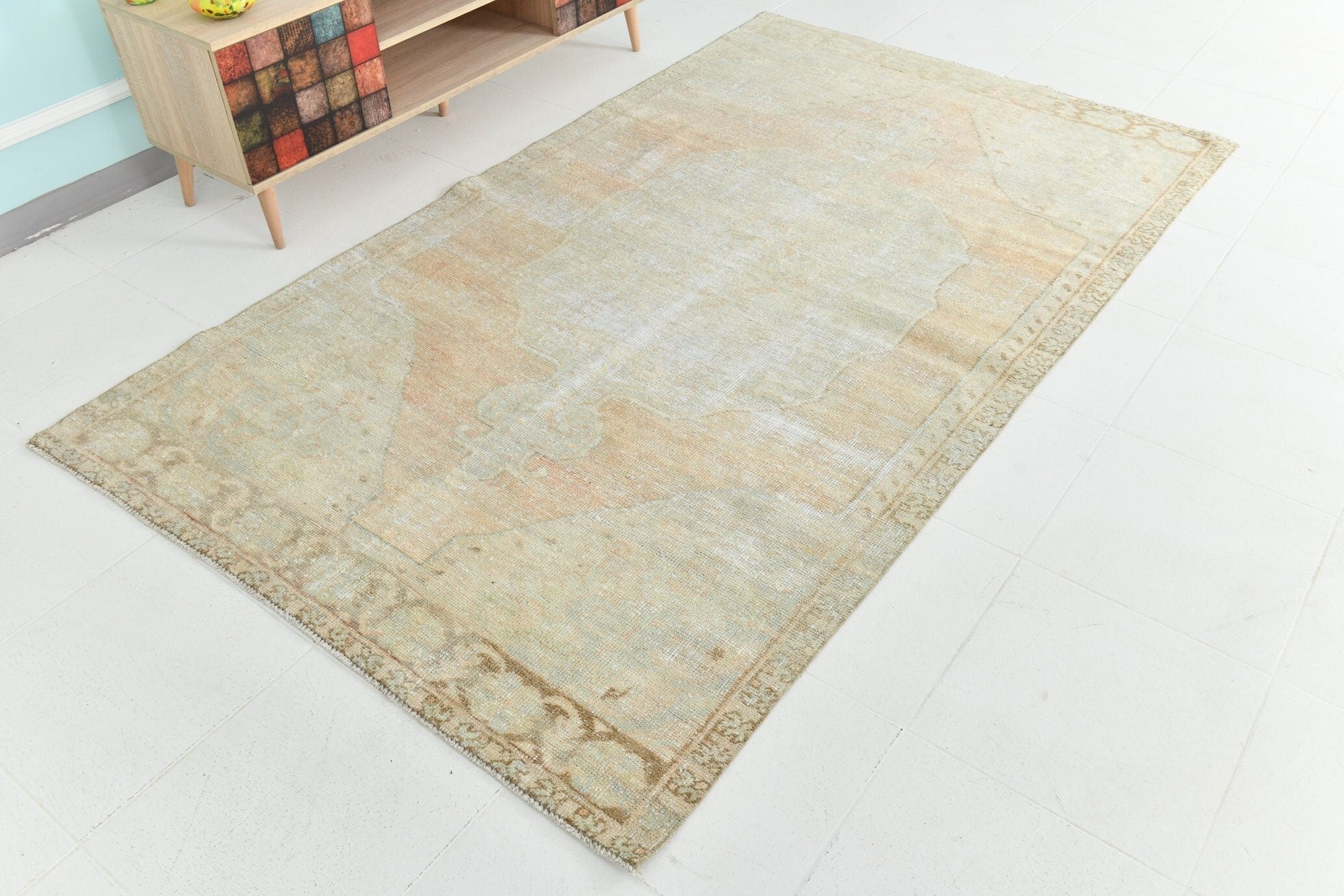 Turkish Vintage Rug 4’10’ x 8’2’