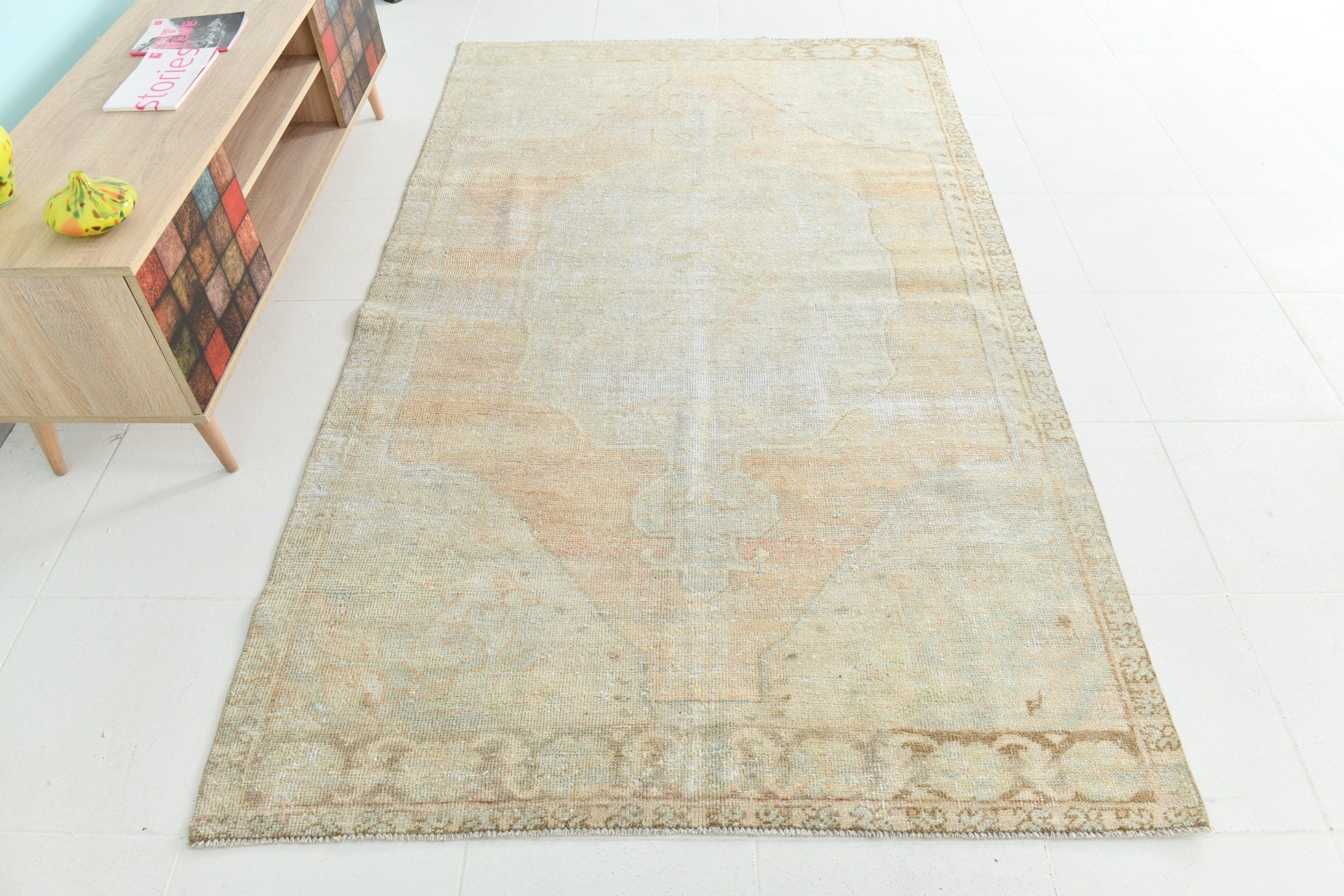 Turkish Vintage Rug 4’10’ x 8’2’