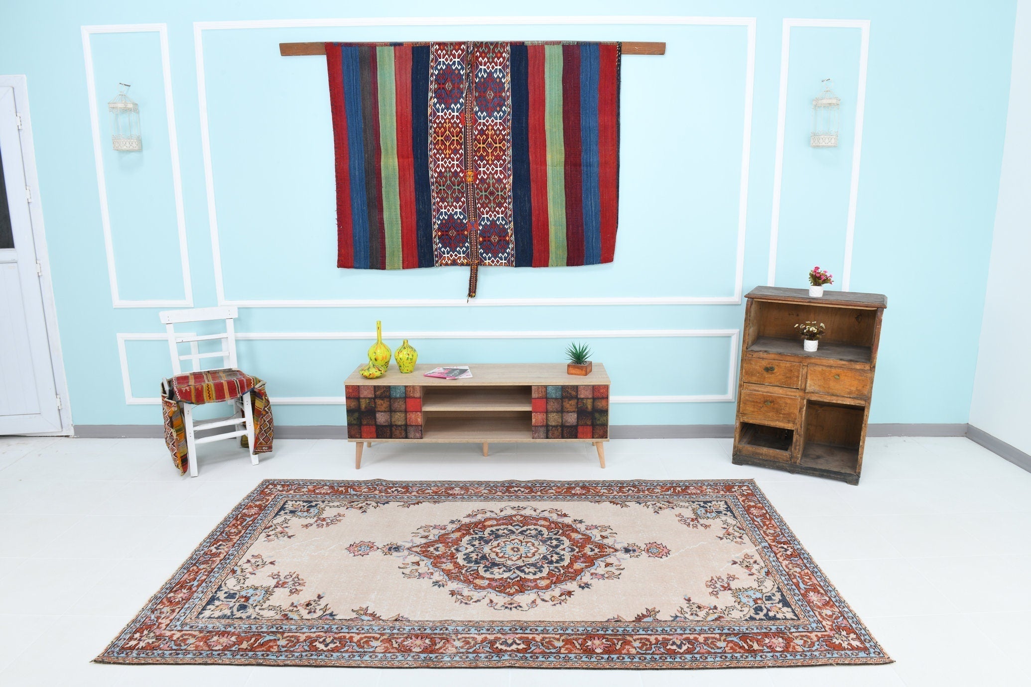 Turkish Vintage Rug 4’10’ x 8’6’