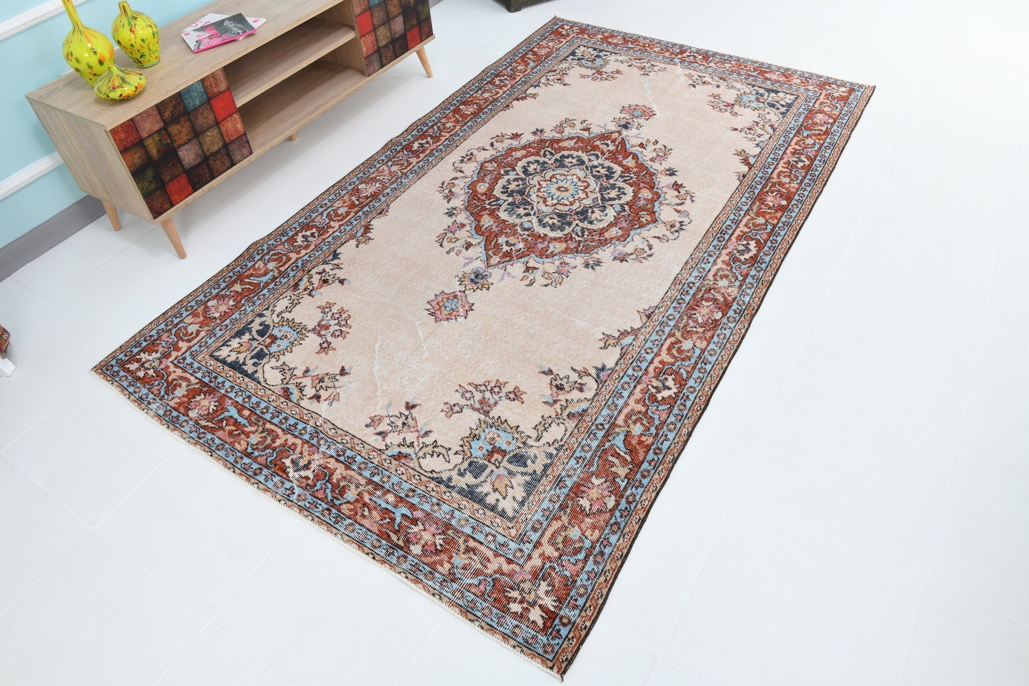 Turkish Vintage Rug 4’10’ x 8’6’