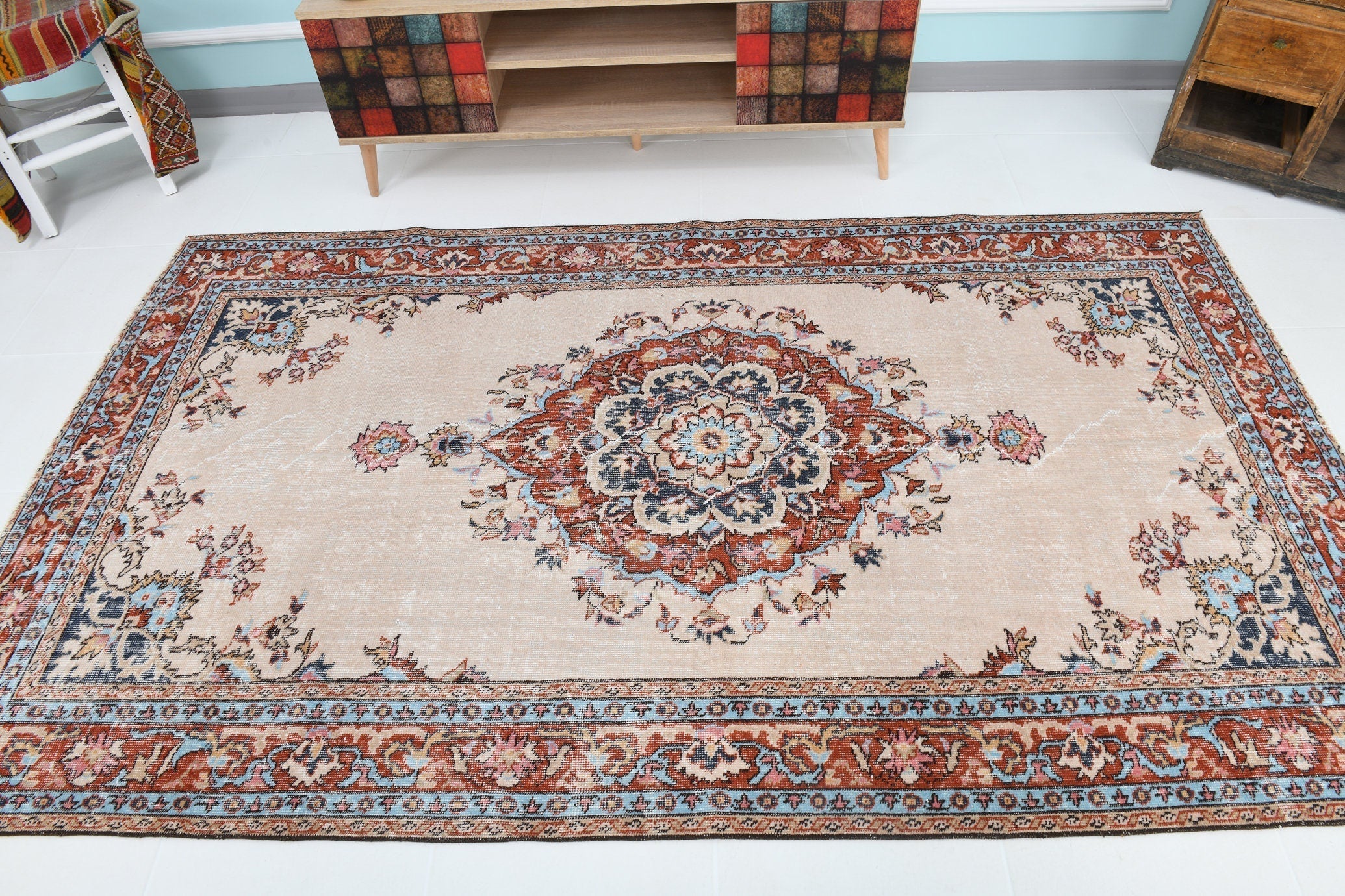 Turkish Vintage Rug 4’10’ x 8’6’