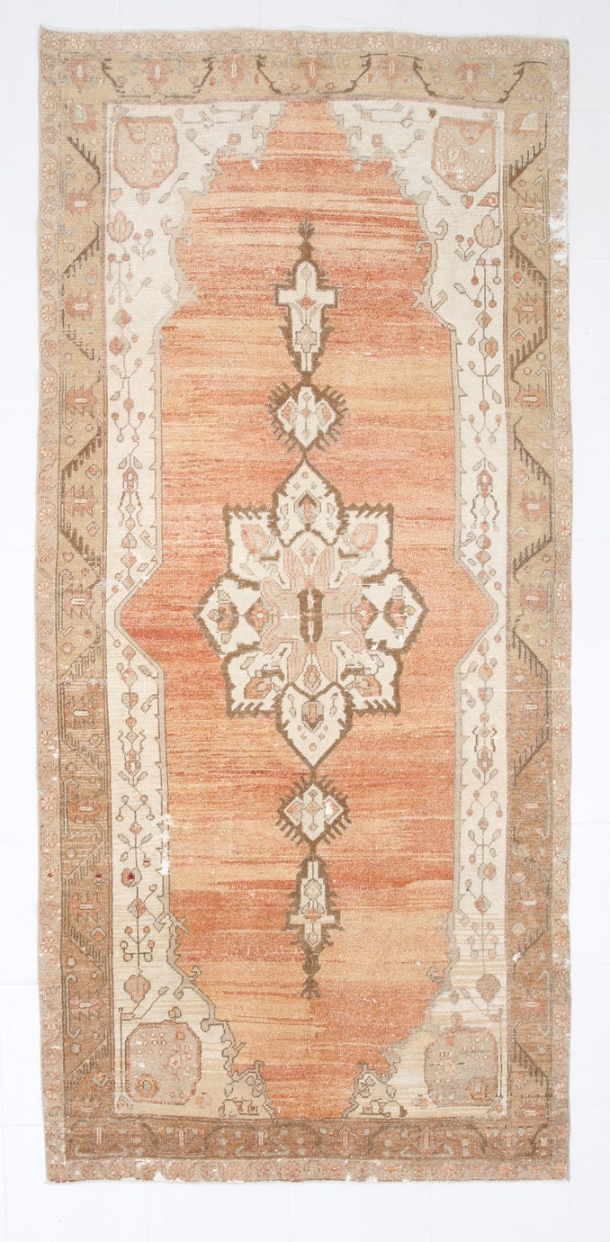Turkish Vintage Rug  4'11" x 10'6" ft