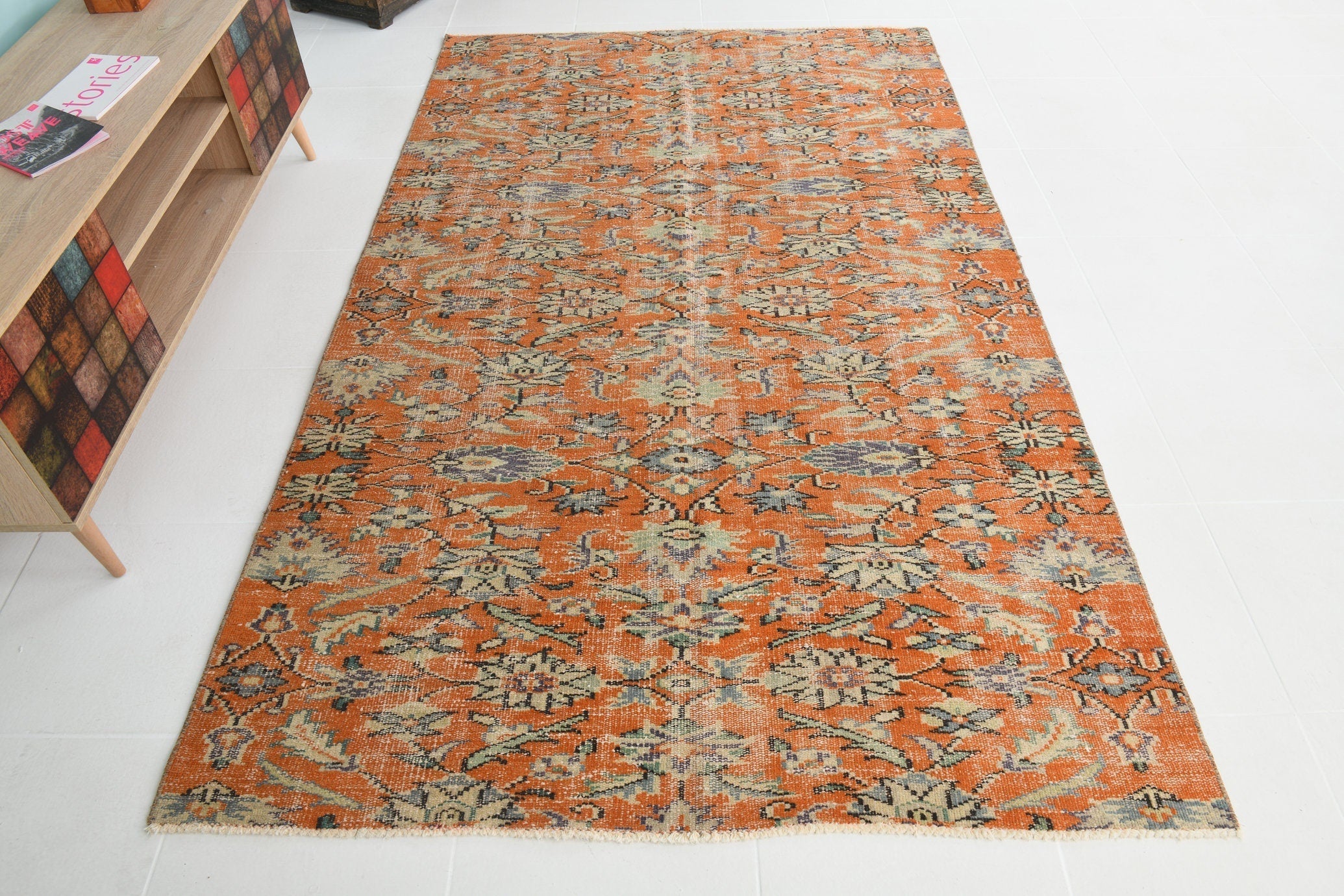 Turkish Vintage Rug 4’11’ x 8’2’