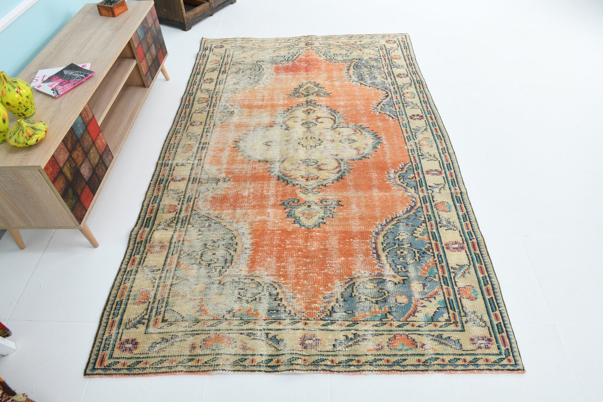 Turkish Vintage Rug 4’12’ x 8’0’