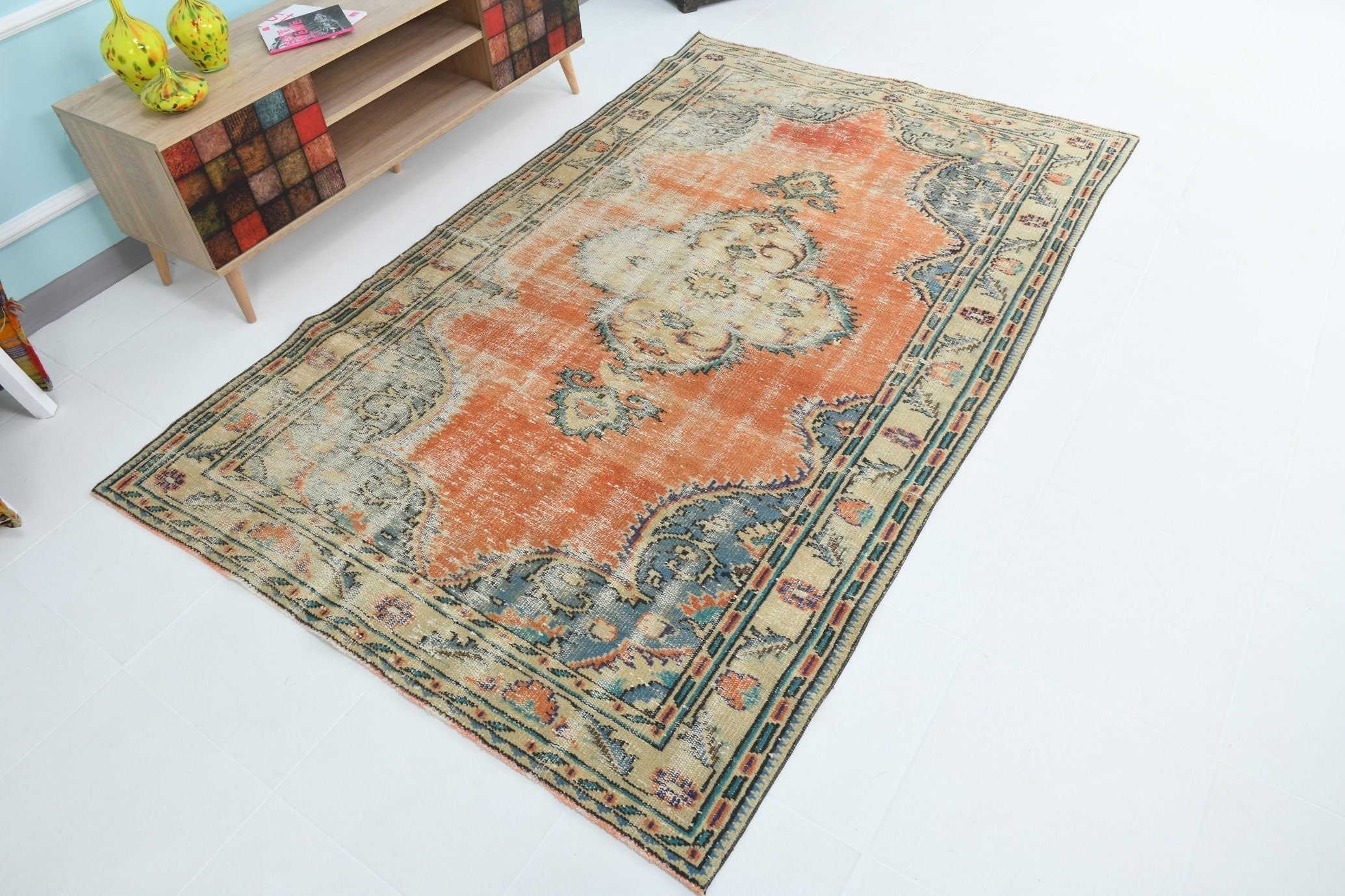 Turkish Vintage Rug 4’12’ x 8’0’