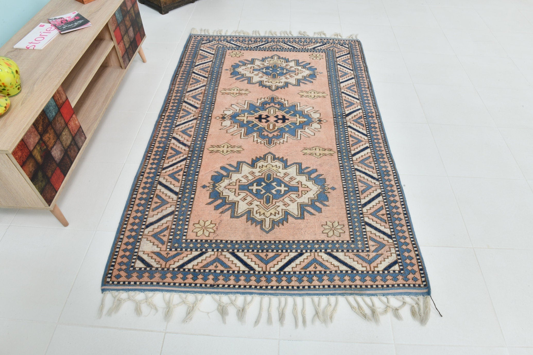 Turkish Vintage Rug 4’2’ x 6’7’