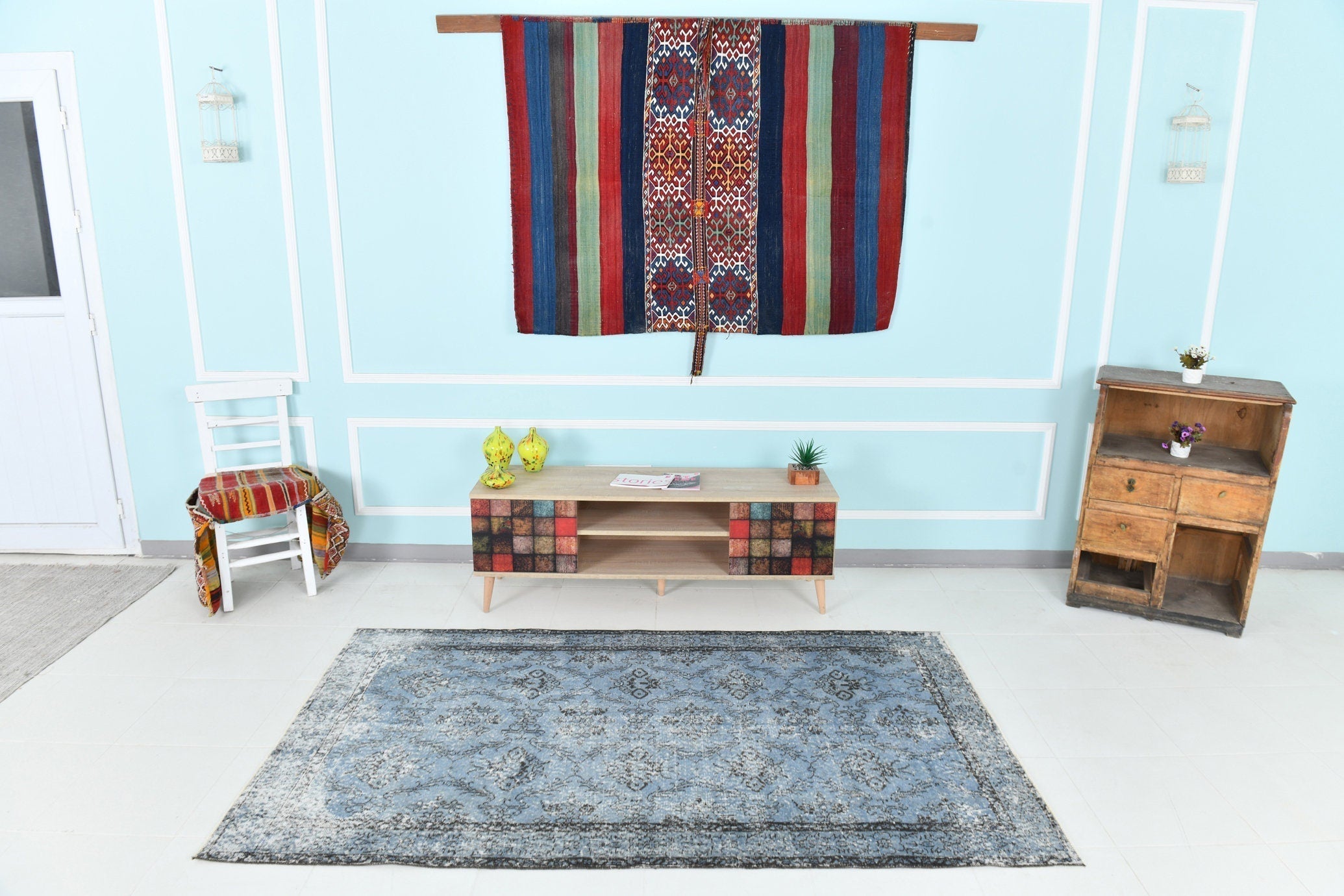 Turkish Vintage Rug 4’3’ x 7’3’