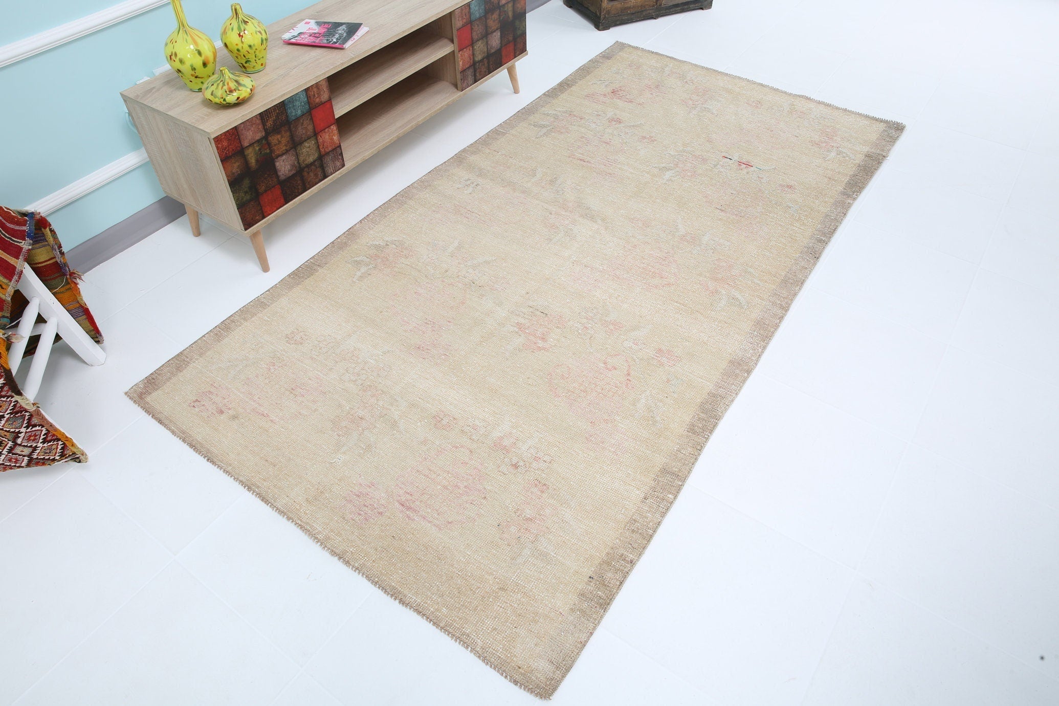 Turkish Vintage Rug 4’3’ x 8’4’