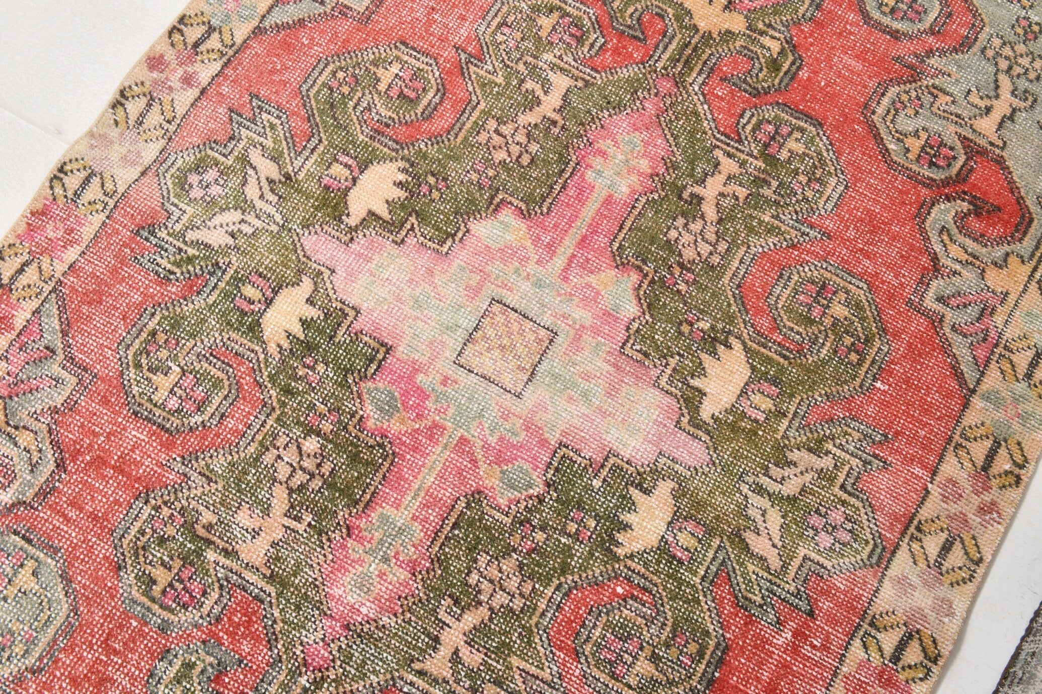 Turkish Vintage Rug  4'4" x 6'12" ft
