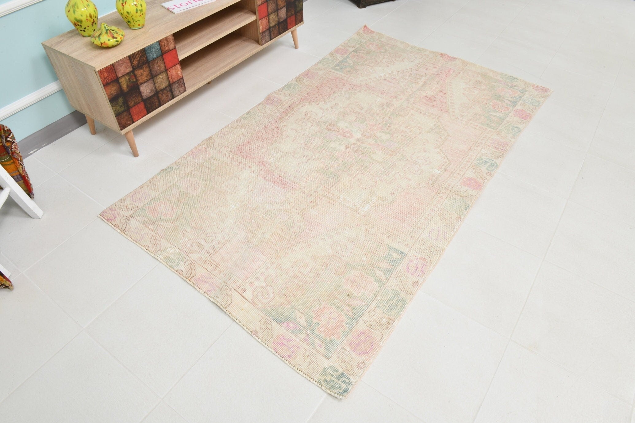 Turkish Vintage Rug 4’4’ x 7’1’