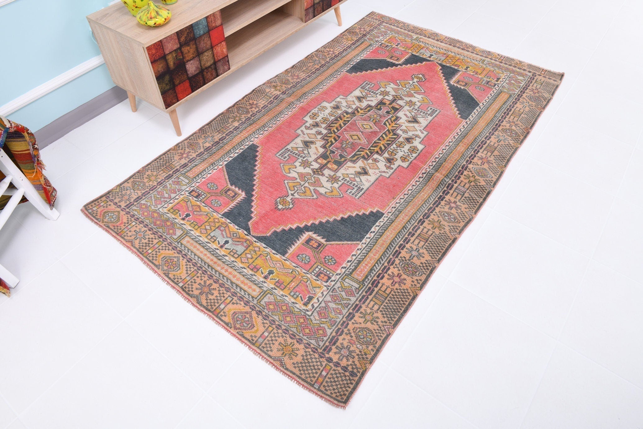 Turkish Vintage Rug 4’4’ x 7’3’
