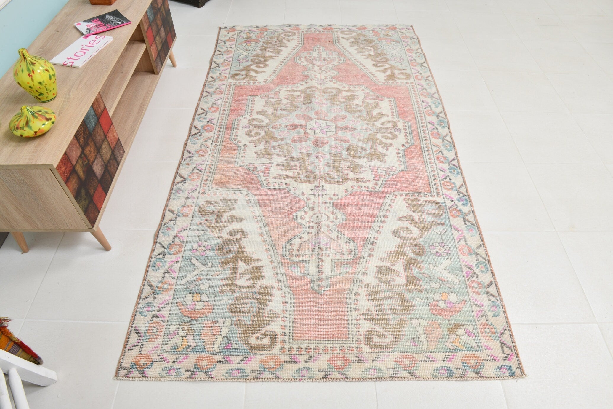Turkish Vintage Rug 4’4’ x 7’9’