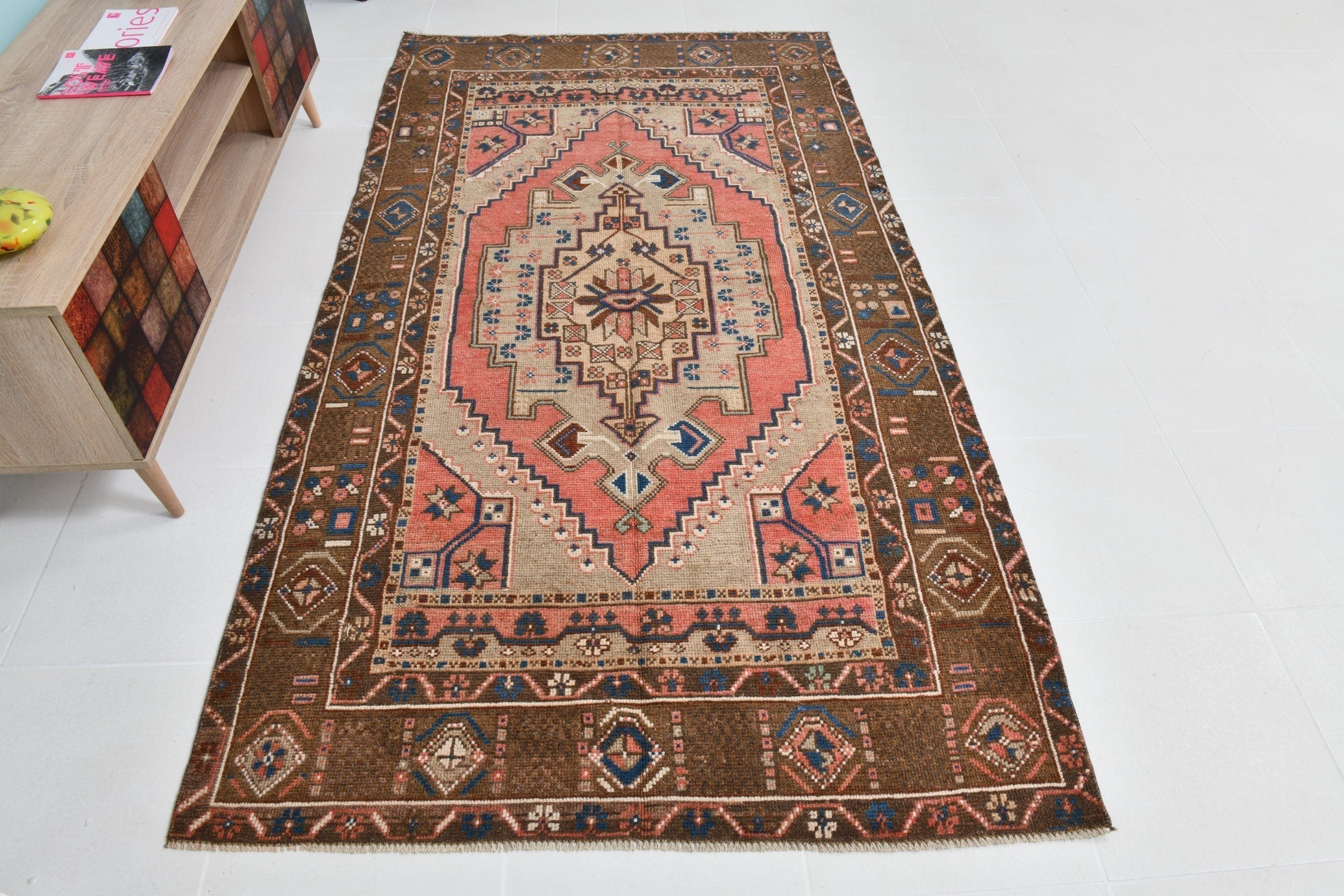 Turkish Vintage Rug 4’4’ x 8’1’