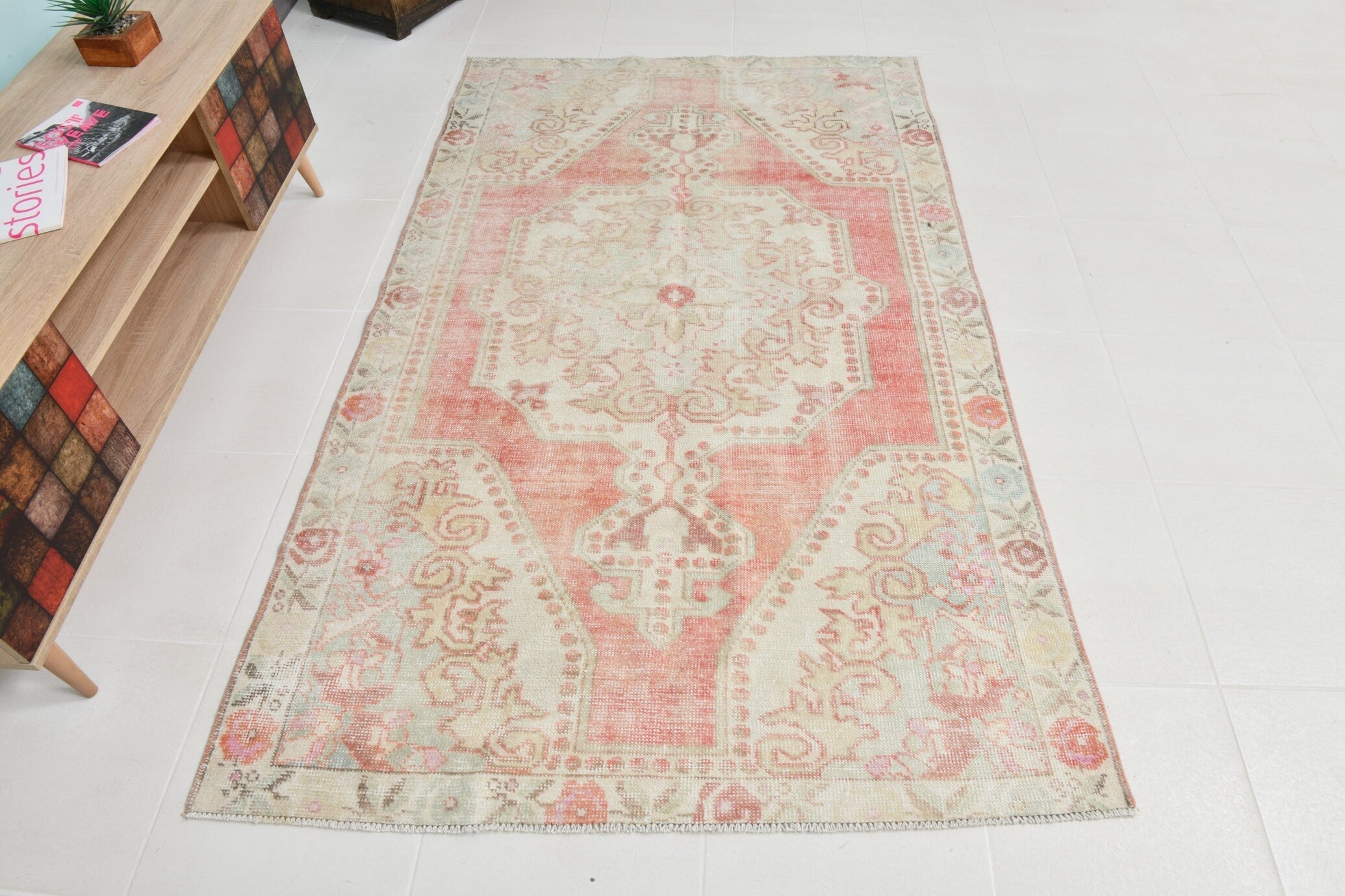Turkish Vintage Rug 4’5’ x 7’2’