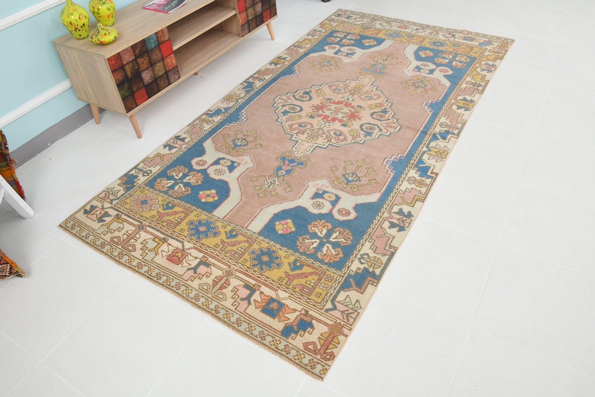 Turkish Vintage Rug 4’6’ x 8’10’