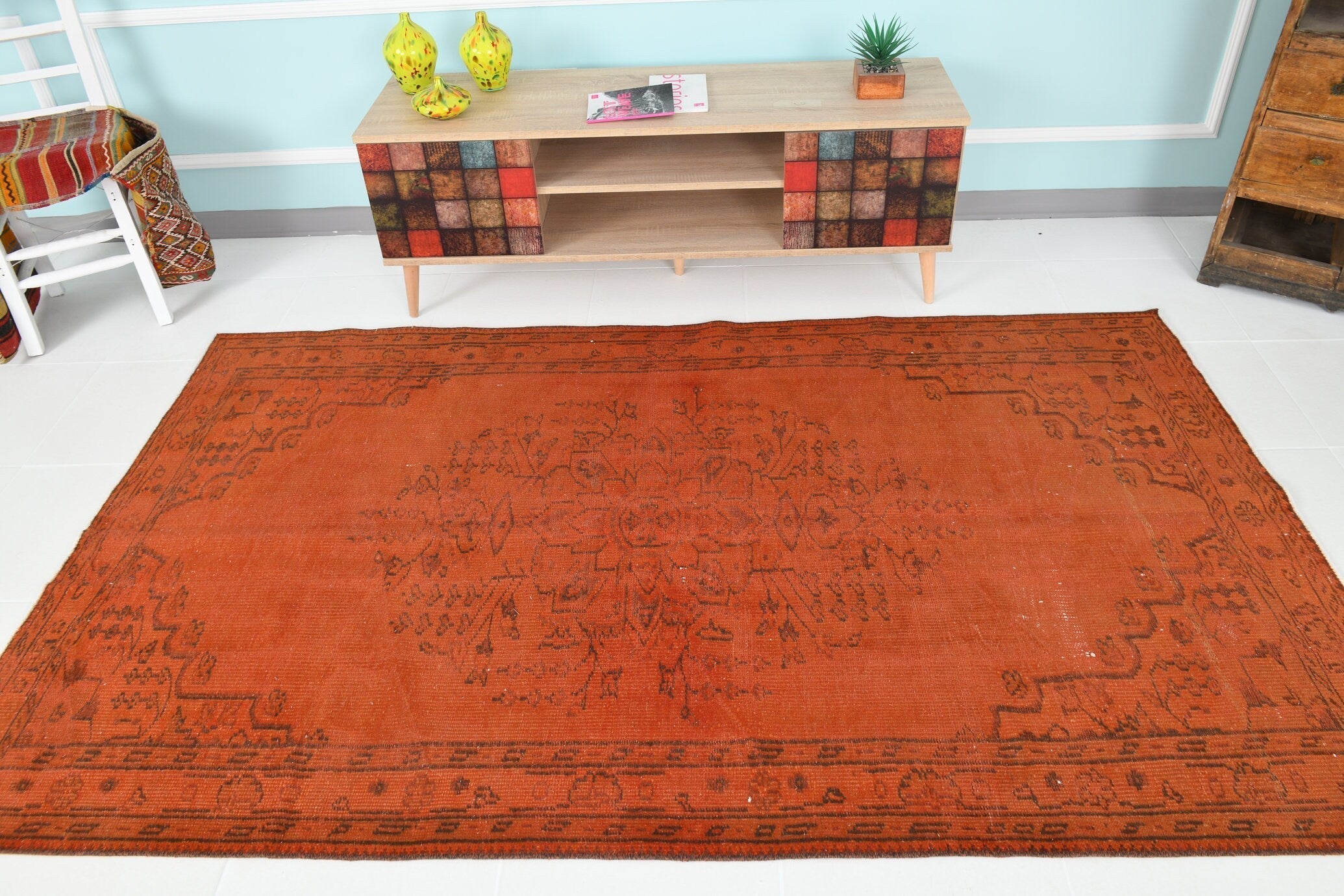 Turkish Vintage Rug 4’9’ x 7’10’