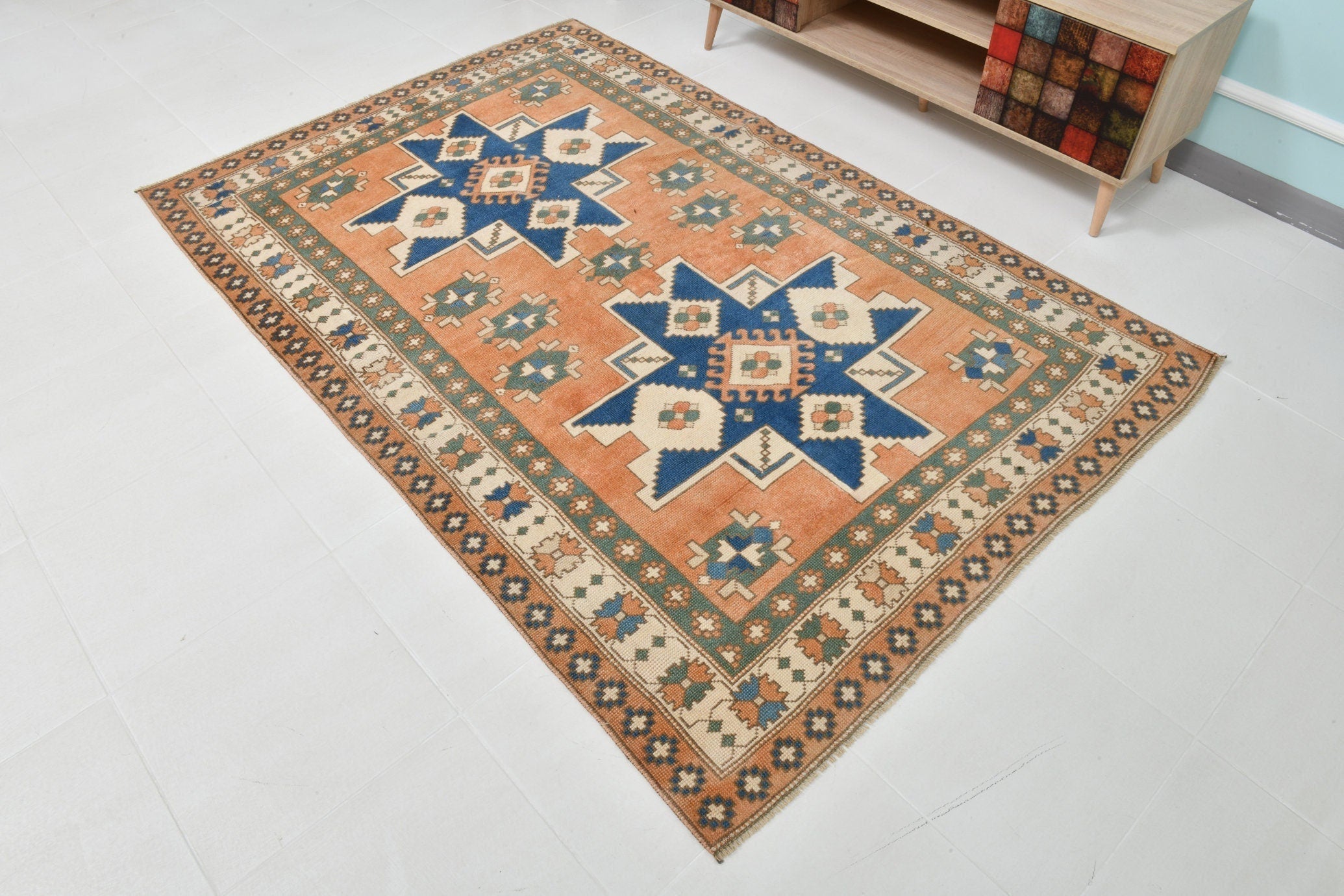 Turkish Vintage Rug 4’9’ x 7’3’