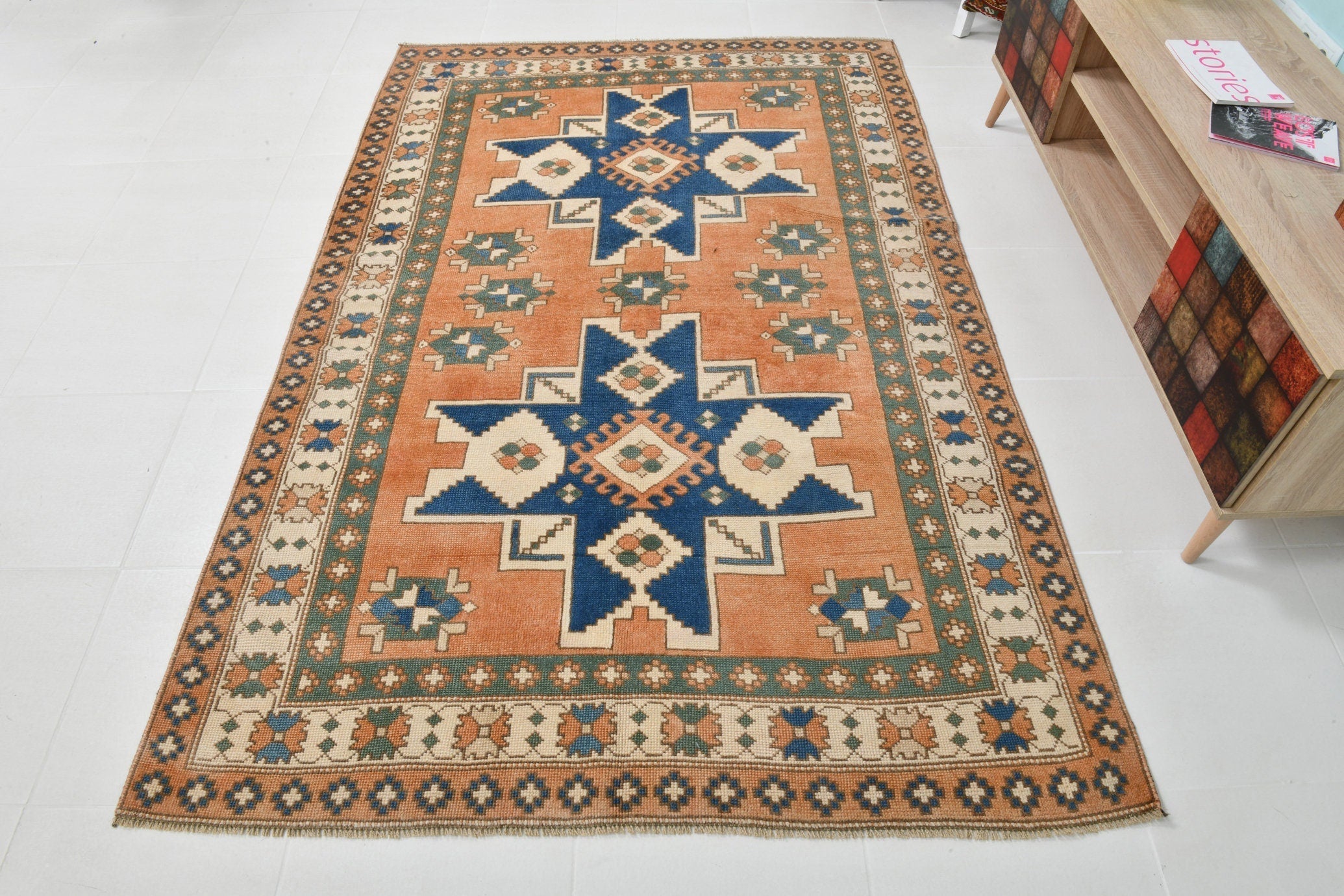 Turkish Vintage Rug 4’9’ x 7’3’